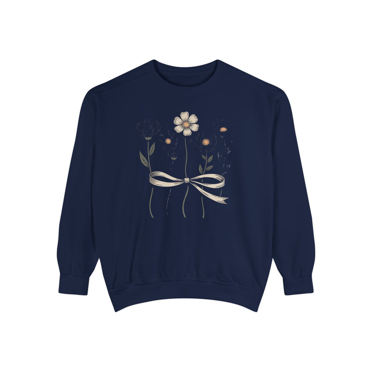 Flower Lover Sweatshirt, Fourth of July Gift, Patriotic Wildflower Crewneck, 4th of July Gift For Flower Lover, Americana Floral Sweatshirt