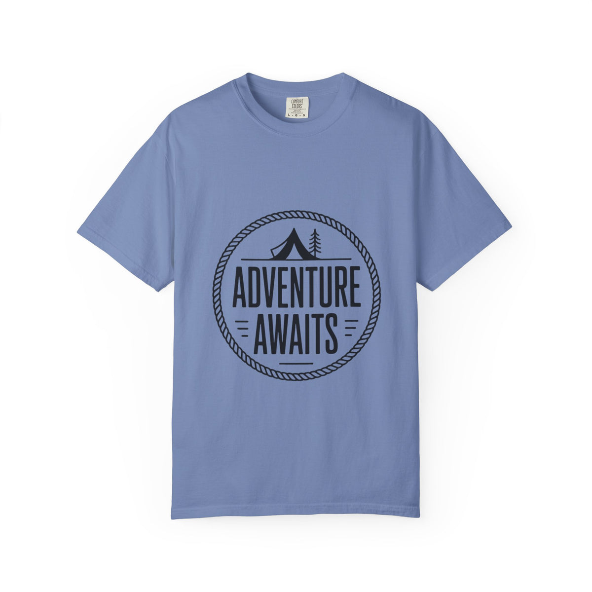 Adventure Awaits Camp Badge Shirt, Vintage Camping T-Shirt, Outdoor Lover Gift, Retro Hiking Tee, Pine Tree Nature Shirt