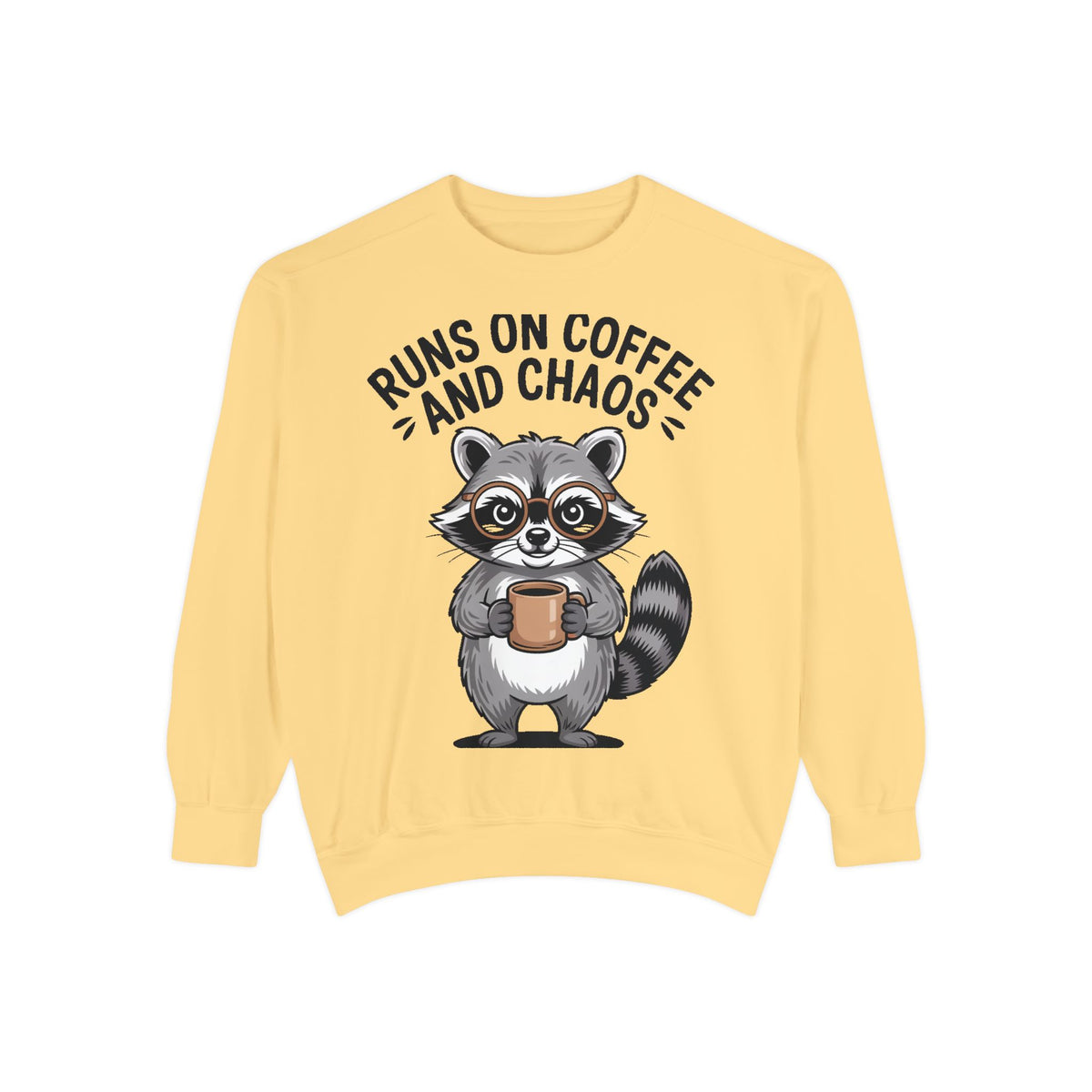 Nurse Raccoon Sweatshirt, Funny 'Runs On Coffee And Chaos' Crewneck, Cute Nurse Gift, Coffee Lover Sweatshirt, Nurse Appreciation Gift