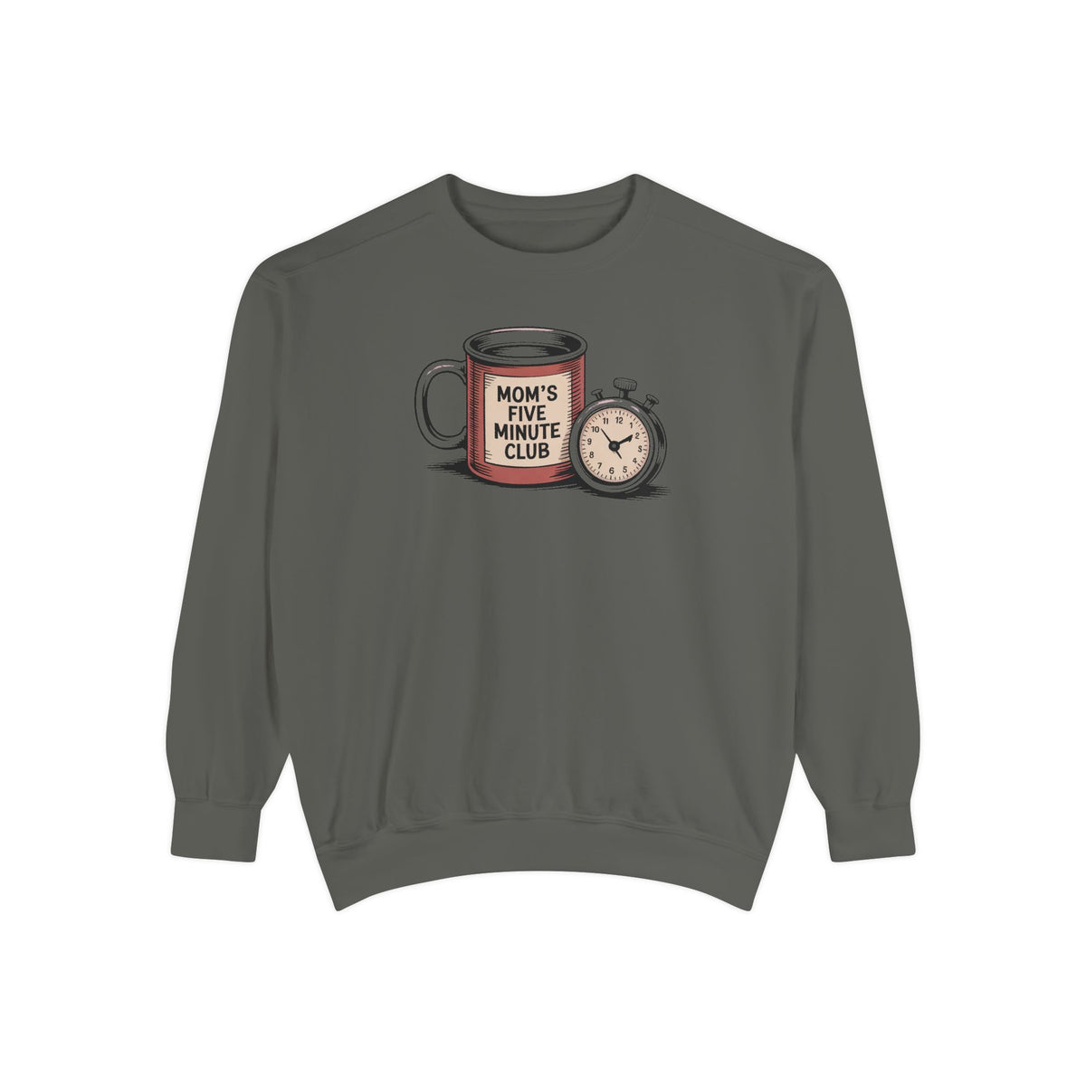 Mom's Five Minute Club Sweatshirt, Funny Coffee Lover Gift For Mom, Mothers Day Gift, Coffee Break Crewneck, Gift For Busy Mom, Mom Coffee…