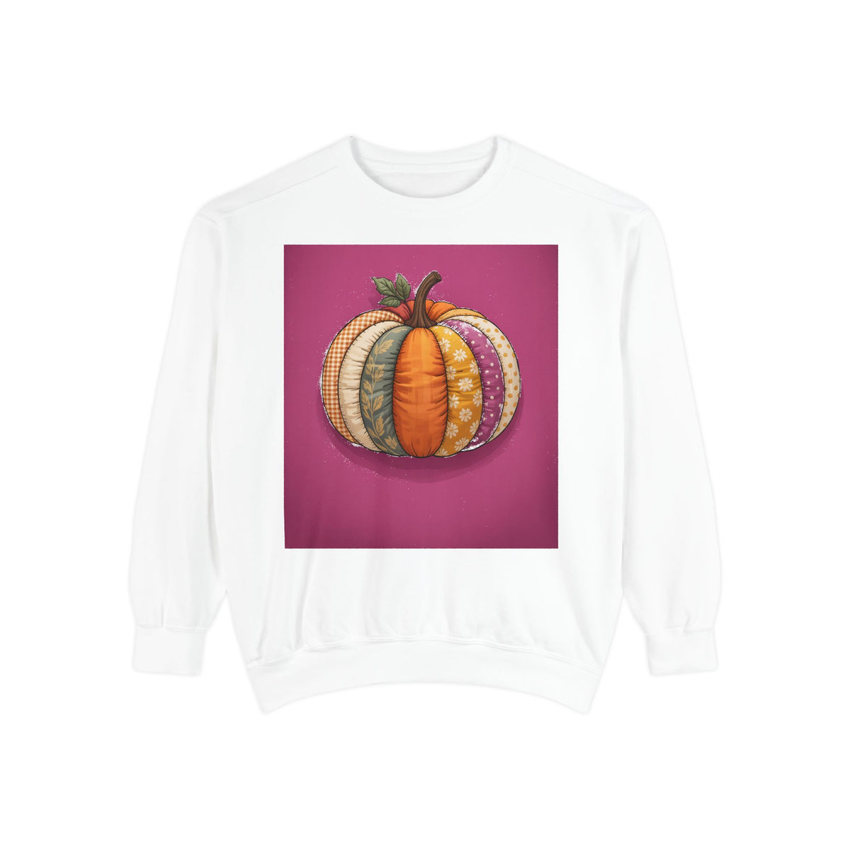 Patchwork Pumpkin Sweatshirt, Fall Quilted Pumpkin Crewneck, Halloween Sweatshirt, Cozy Autumn Gift, Cottagecore Fall Sweater