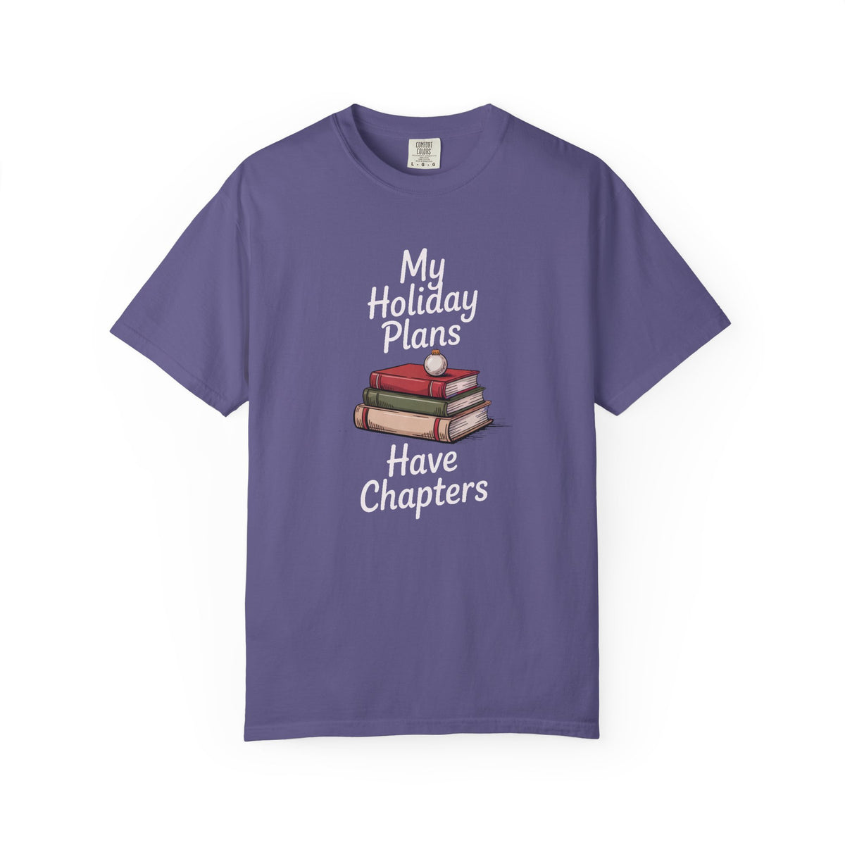 Bookish Christmas Shirt, My Holiday Plans Have Chapters, Book Lover Christmas Gift, Funny Reader Tee, Bookworm Holiday Shirt, Book Club Chr…