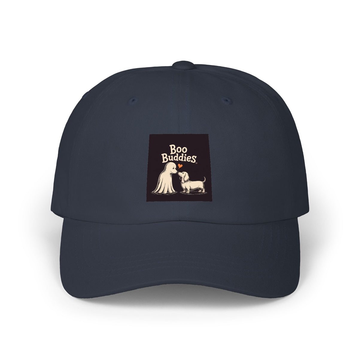 Boo Buddies Halloween Dad Cap, Cute Ghost Dachshund Embroidered Hat, Spooky Season Dog Lover Gift, Funny Halloween Cap for Dog Mom