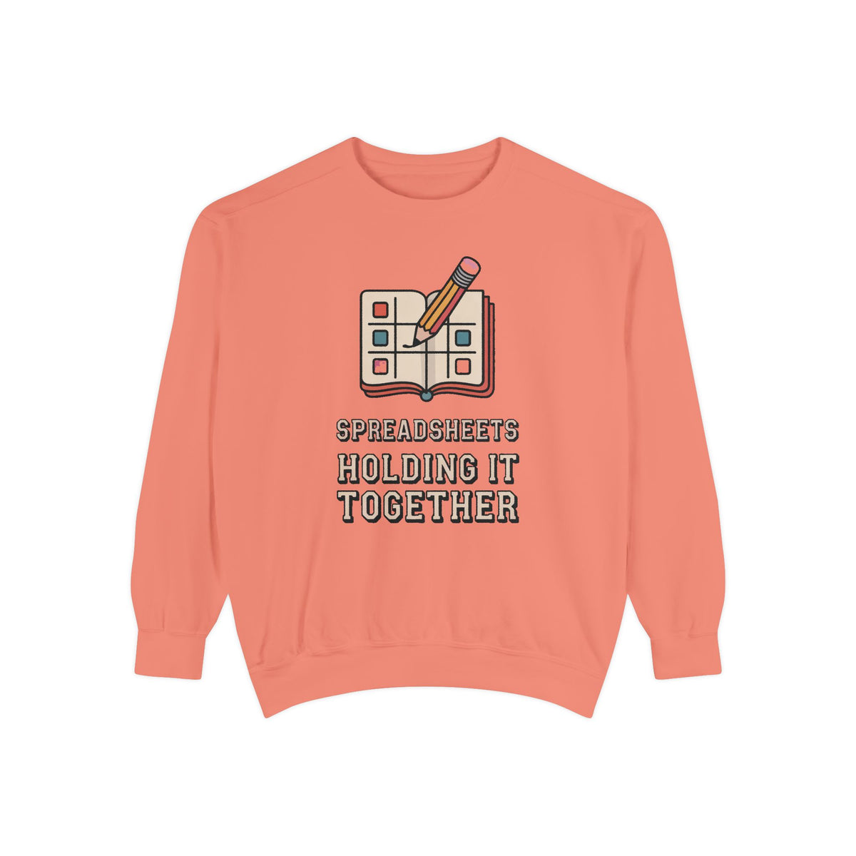 Analyst Sweatshirt, Spreadsheets Holding It Together, Funny Office Sarcasm Crewneck, Data Analyst Gift, Finance Nerd Sweater, Sarcastic Cow…