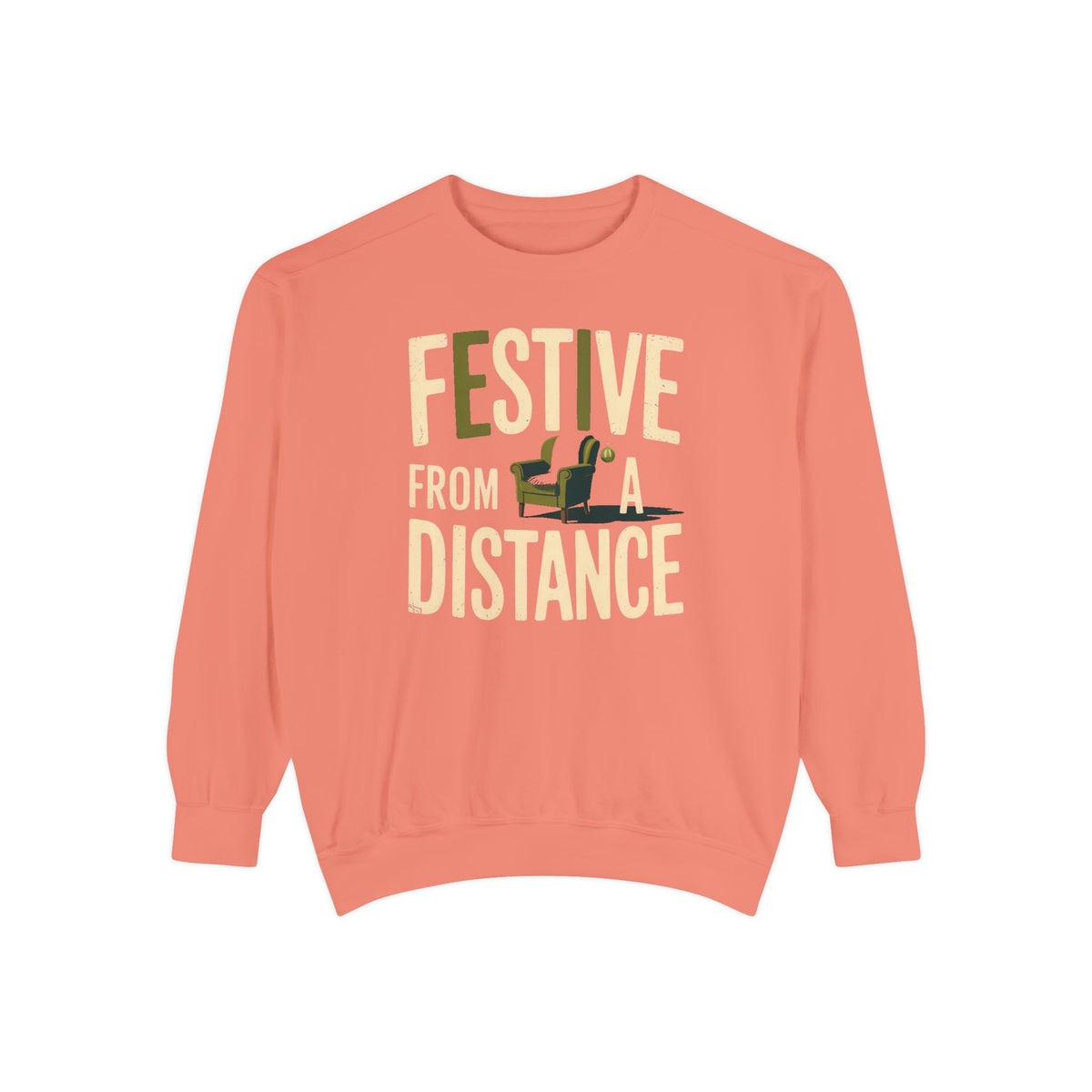 Introvert Christmas Sweatshirt, Festive From A Distance, Funny Christmas Gift For Introverts, Antisocial Holiday Crewneck, Cozy Christmas T…