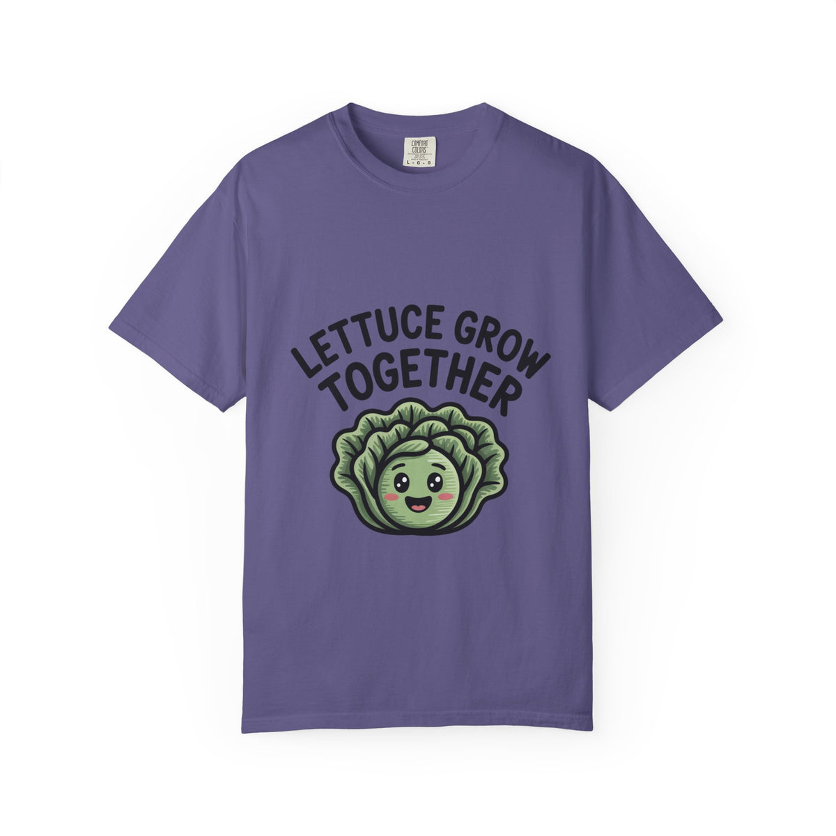Lettuce Grow Together Shirt, Funny Vegetable Pun T-Shirt, Cute Cartoon Lettuce Tee, Gardener Gift, Plant Lover Shirt