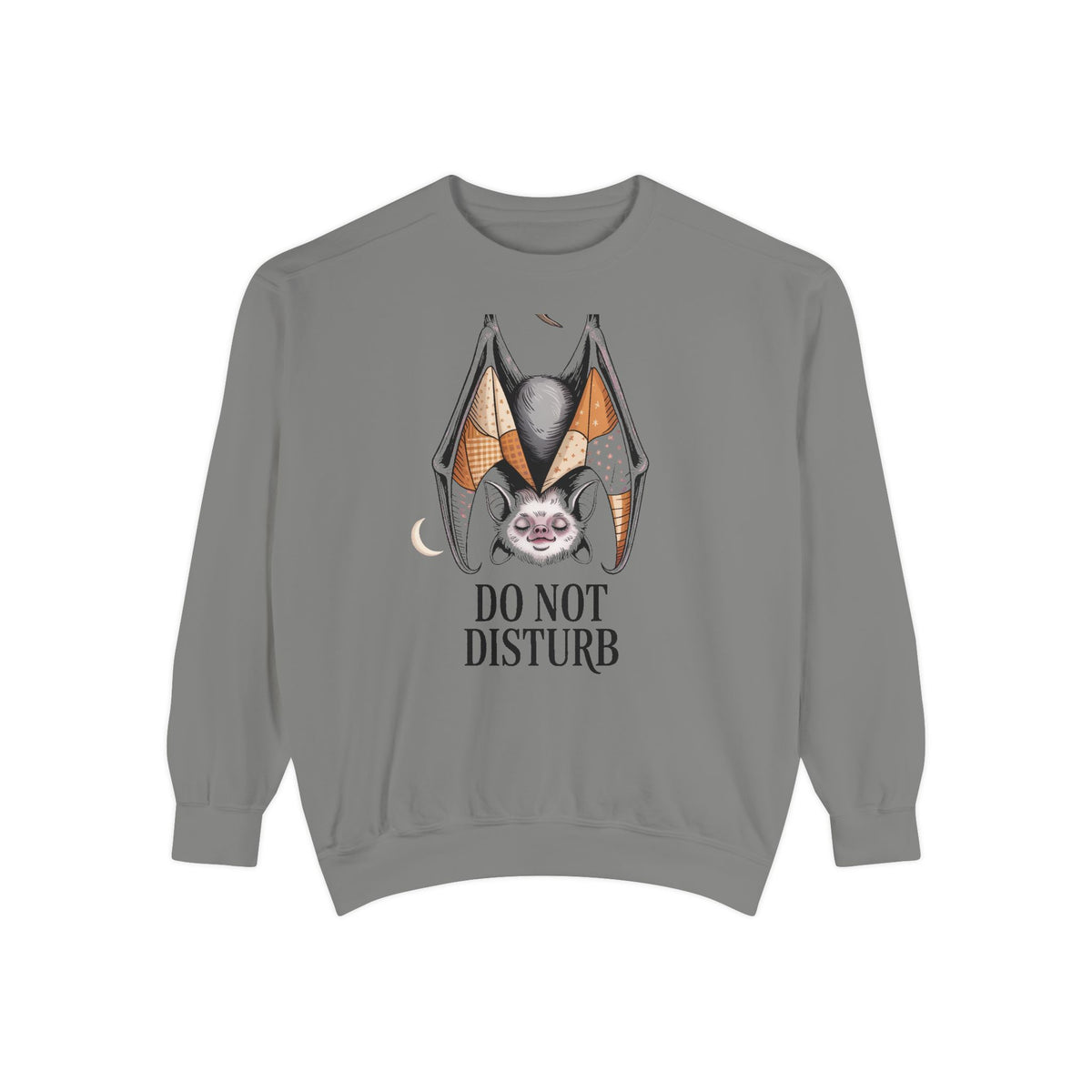 Do Not Disturb Bat Sweatshirt, Halloween Crewneck, Cute Sleepy Bat Embroidered Sweatshirt, Spooky Season Gift