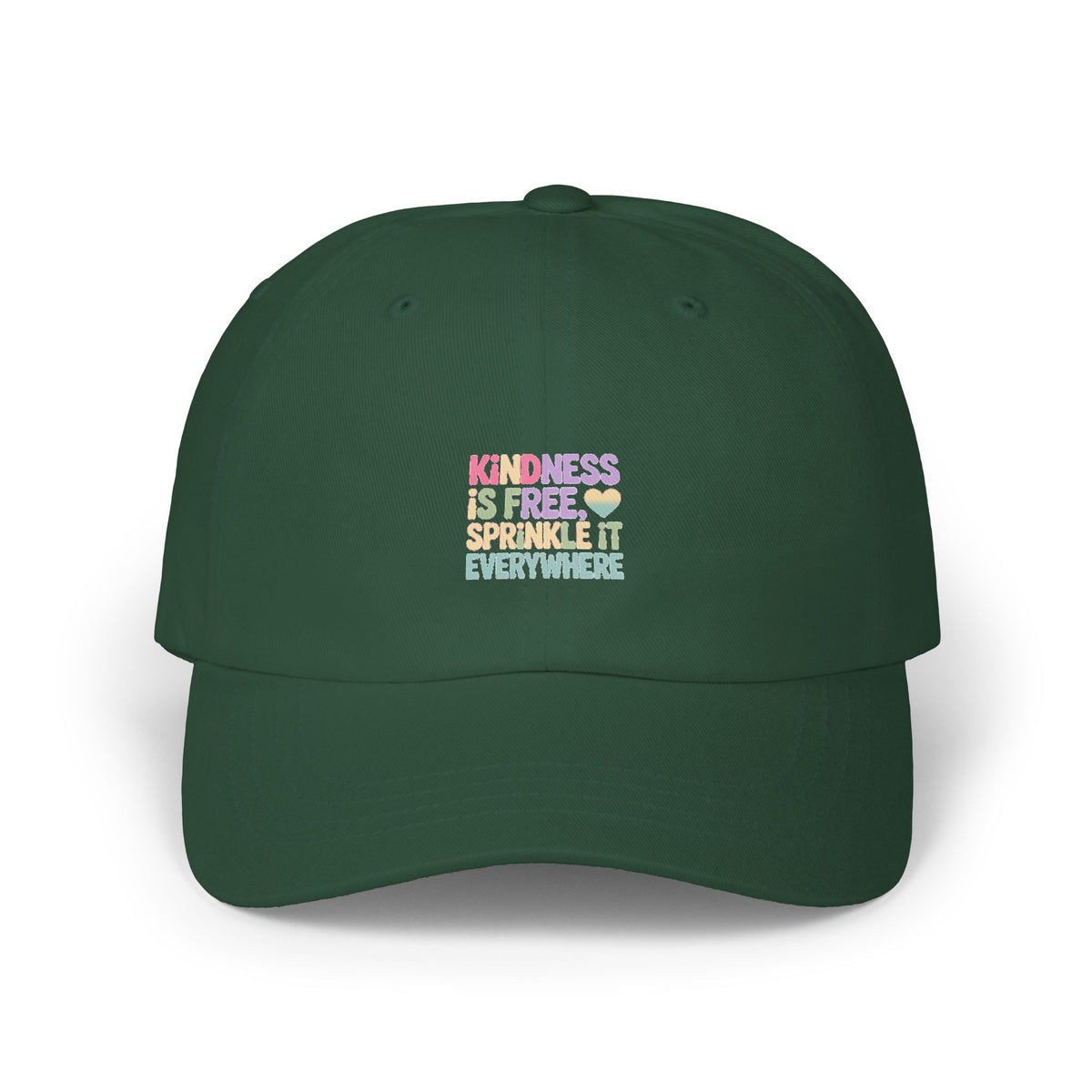 Kindness Is Free Dad Cap, Sprinkle It Everywhere Embroidered Hat, Positive Message Cap, Inspirational Gift for Her Him