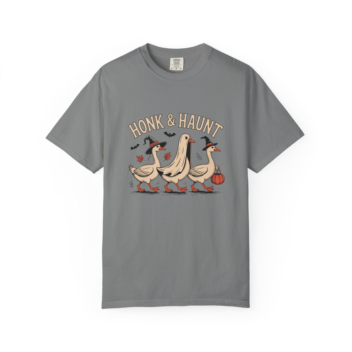 Honk & Haunt Geese Shirt, Funny Halloween Goose T-Shirt, Vintage Spooky Season Tee, Bird Lover Halloween Gift