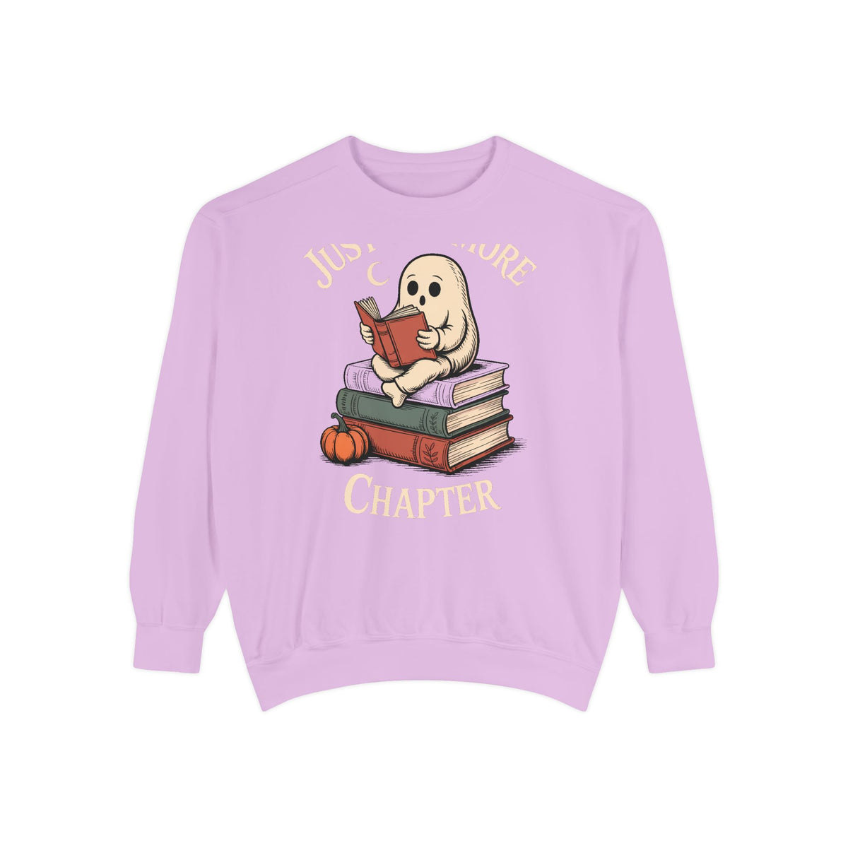 Just One More Chapter Ghost Sweatshirt, Halloween Reading Crewneck, Bookish Ghost Sweatshirt, Cozy Fall Book Lover Gift