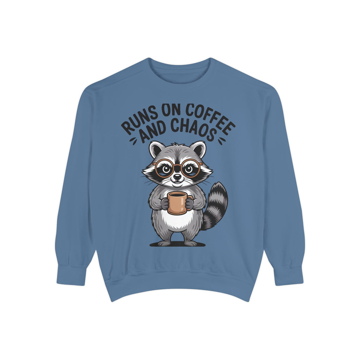 Nurse Raccoon Sweatshirt, Funny 'Runs On Coffee And Chaos' Crewneck, Cute Nurse Gift, Coffee Lover Sweatshirt, Nurse Appreciation Gift