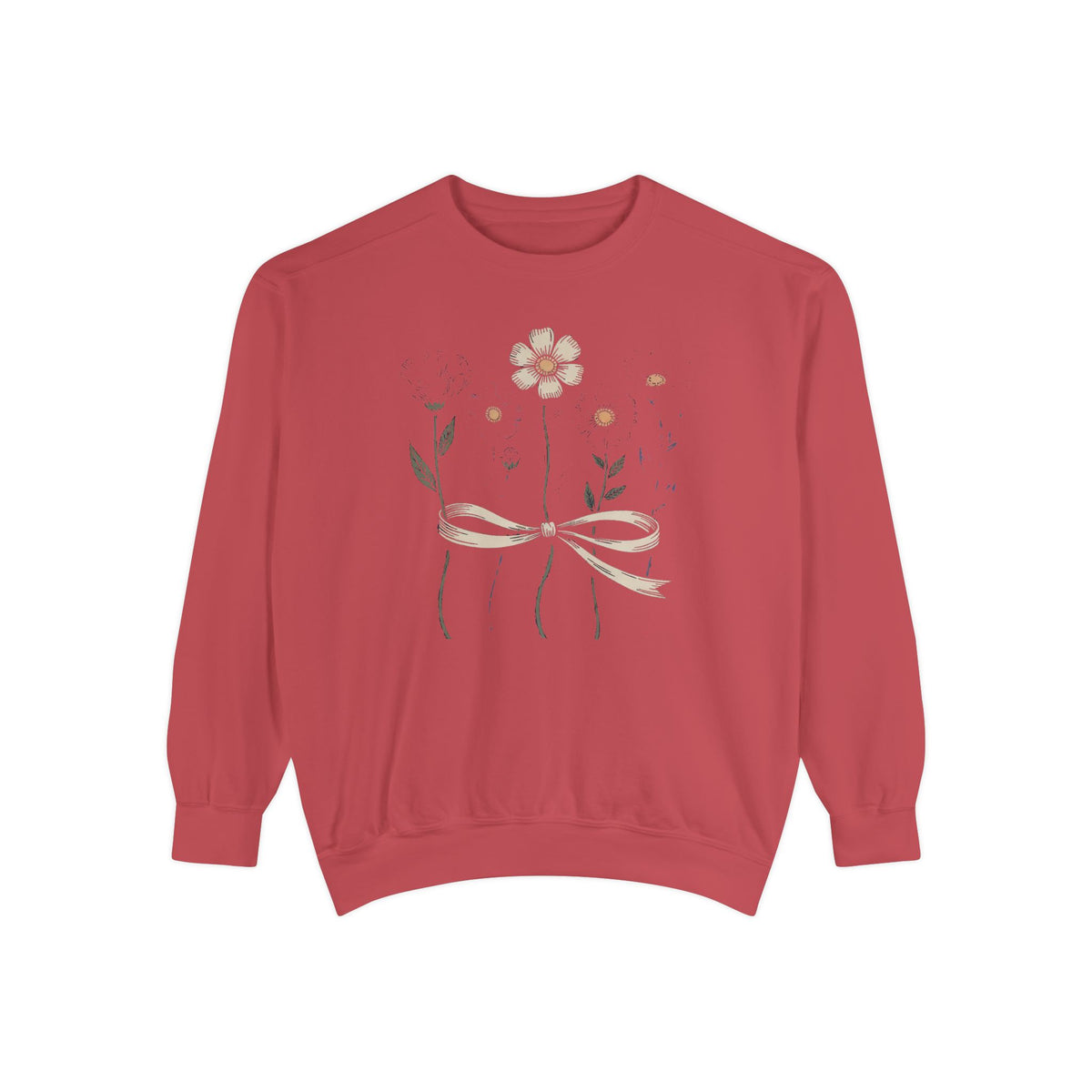 Flower Lover Sweatshirt, Fourth of July Gift, Patriotic Wildflower Crewneck, 4th of July Gift For Flower Lover, Americana Floral Sweatshirt