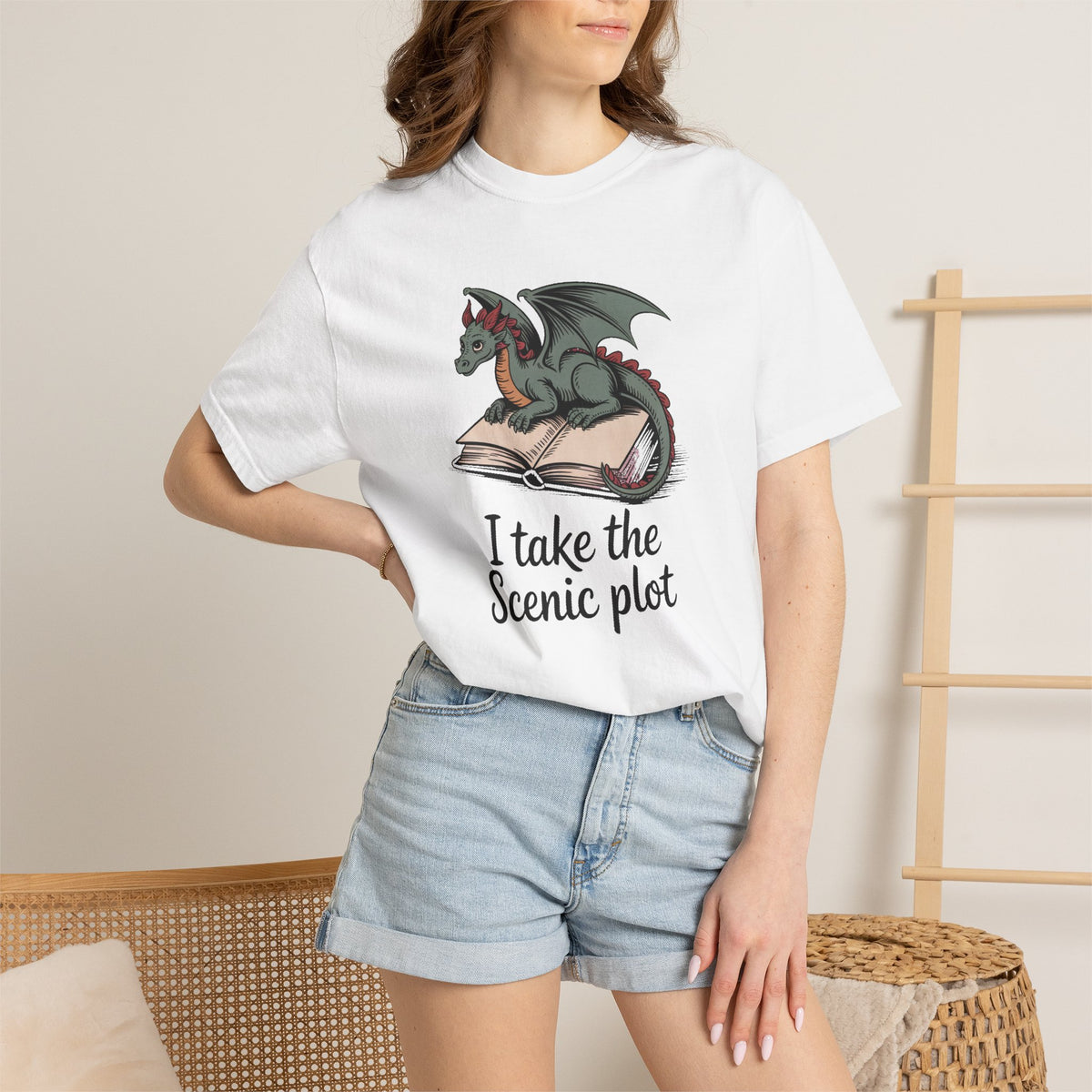 Fantasy Reader Shirt, I Take The Scenic Plot, Dragon Book Lover Gift, Bookworm T-Shirt, Fantasy Book Lover Tee, Reading Hobby Shirt