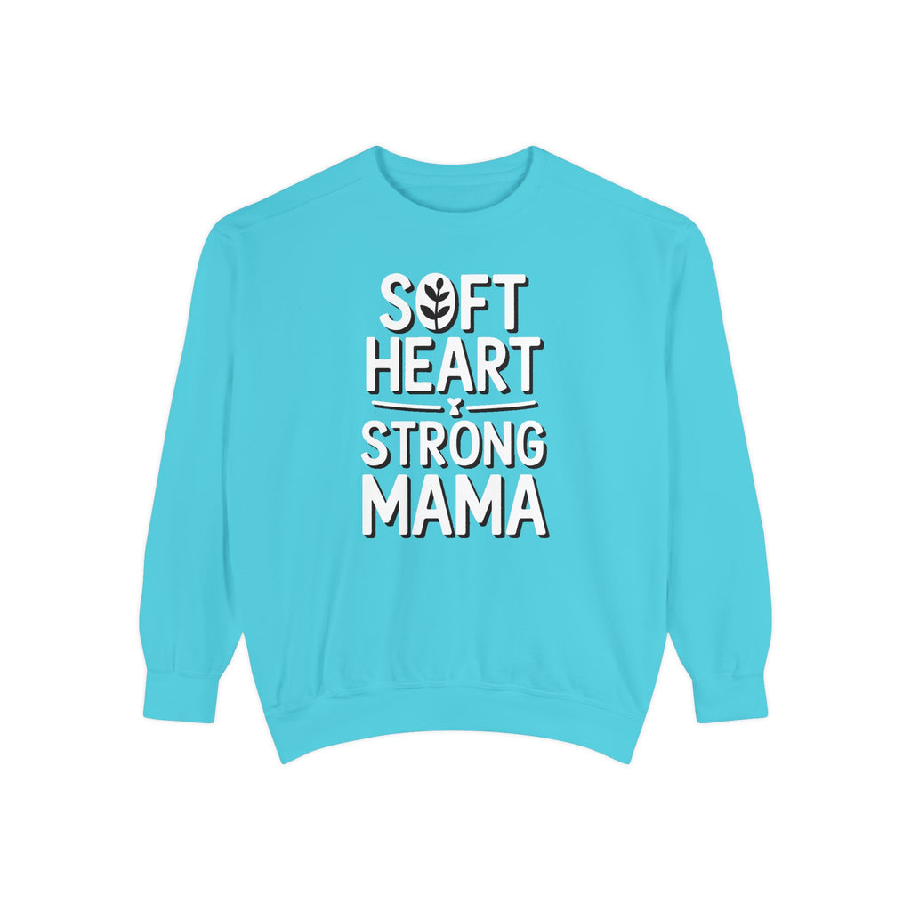 Mom Sweatshirt, Soft Heart Strong Mama Crewneck, Mothers Day Gift For Mom, Floral Patchwork Mom Shirt, Embroidered Mama Sweatshirt