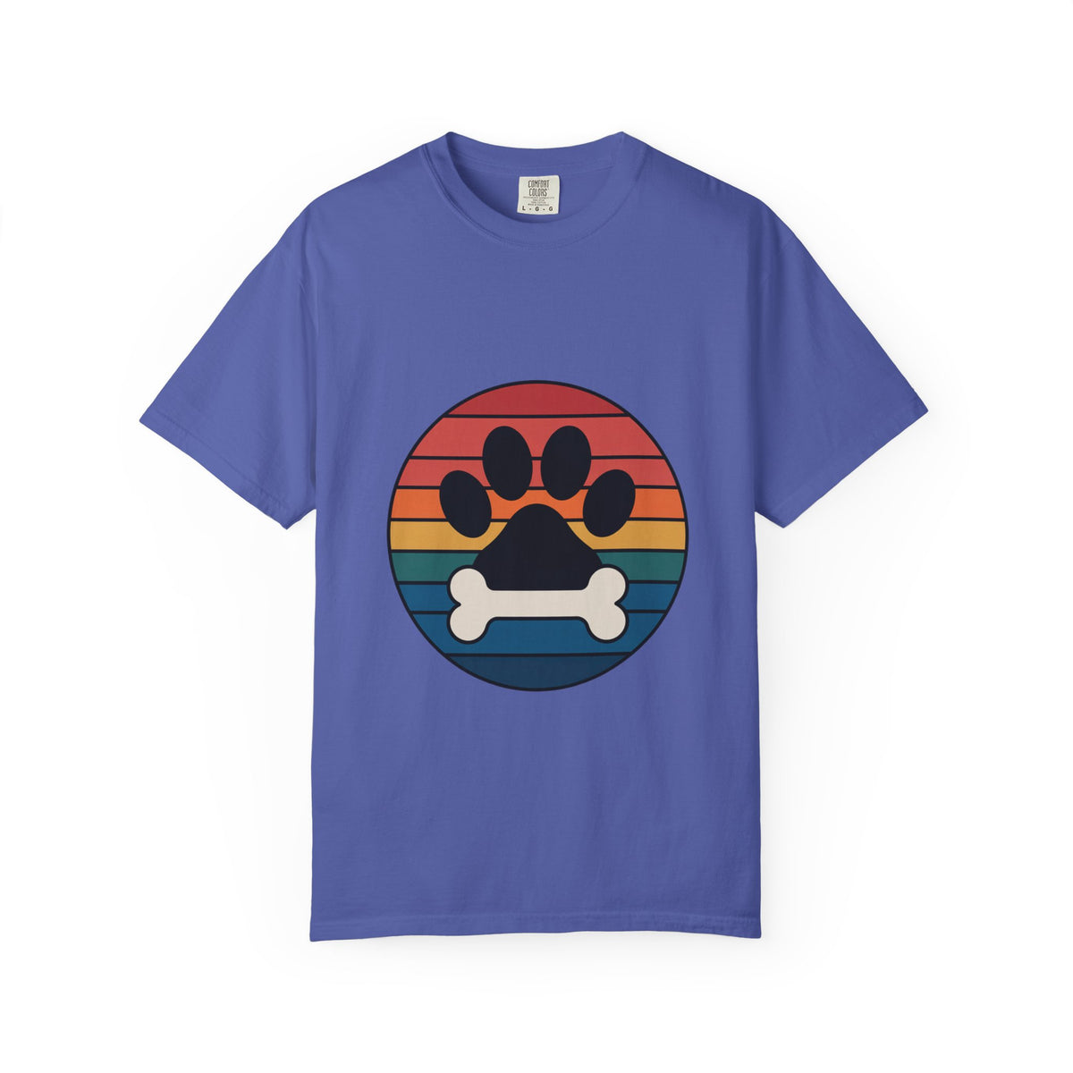 Dog Mom Retro Badge Shirt, Vintage Sunset Dog Lover T-Shirt, Retro Travel Sticker Style Dog Mama Gift Tee