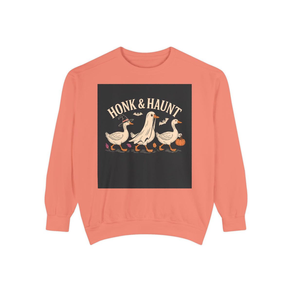 Honk & Haunt Geese Sweatshirt, Funny Halloween Goose Crewneck, Vintage Spooky Season Sweatshirt, Bird Lover Halloween Gift