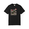 Social Battery Holiday Edition Shirt, Funny Christmas Tee For Socially Tired, Introvert Christmas Gift, Low Battery Holiday Shirt, Funny Xm…