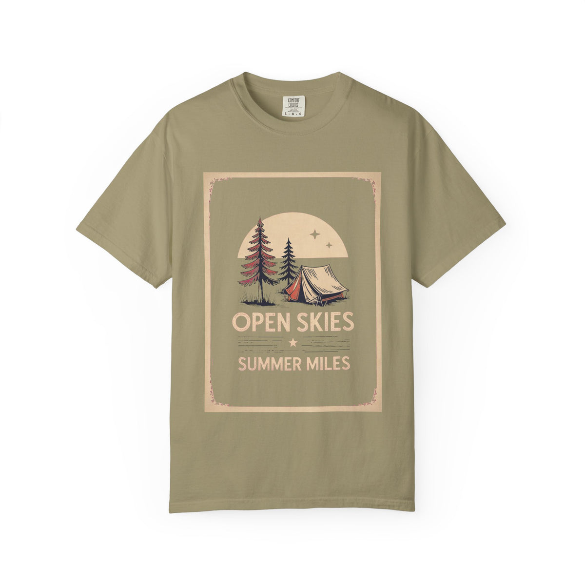 Camping Shirt, Fourth Of July Shirt, Open Skies Summer Miles Tee, 4th Of July Camping Gift, Retro Outdoor Tee, Camping Trip Shirt