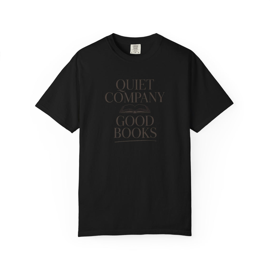 Introvert Reader Shirt, Quiet Company Good Books Tee, Bookish Gift For Introverts, Reading Hobby Shirt, Book Lover Gift, Minimalist Book Tee