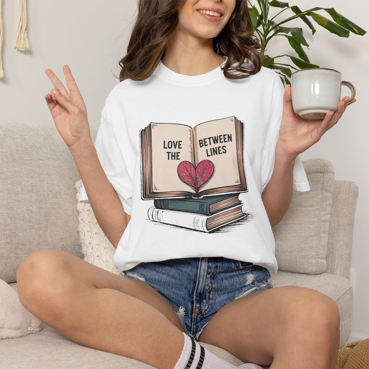 Librarian Valentine's Day Shirt, Book Lover Gift, Love Between The Lines Tee, Bookish Valentine Shirt For Readers, Librarian Gift