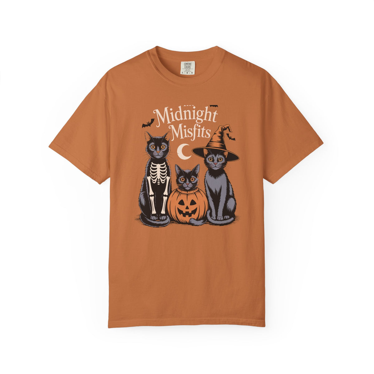 Halloween Cats Shirt, Funny Black Cat Costume Tee, The Midnight Misfits Halloween T-Shirt, Spooky Season Cat Lover Gift