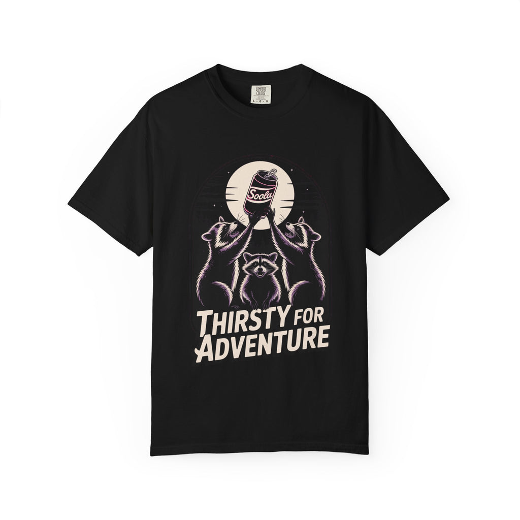 Thirsty For Adventure Raccoons Shirt, Funny Vintage Raccoon T-Shirt, Retro Soda Poster Tee, Camping Gift