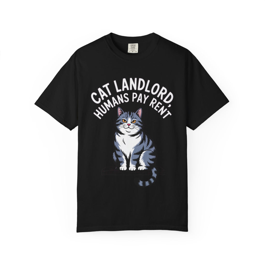 Cat Landlord Shirt, Funny Cat T-Shirt, Humans Pay Rent Tee, Cute Fat Cat Lover Gift, Sarcastic Cat Owner Shirt, Crazy Cat Person Gift