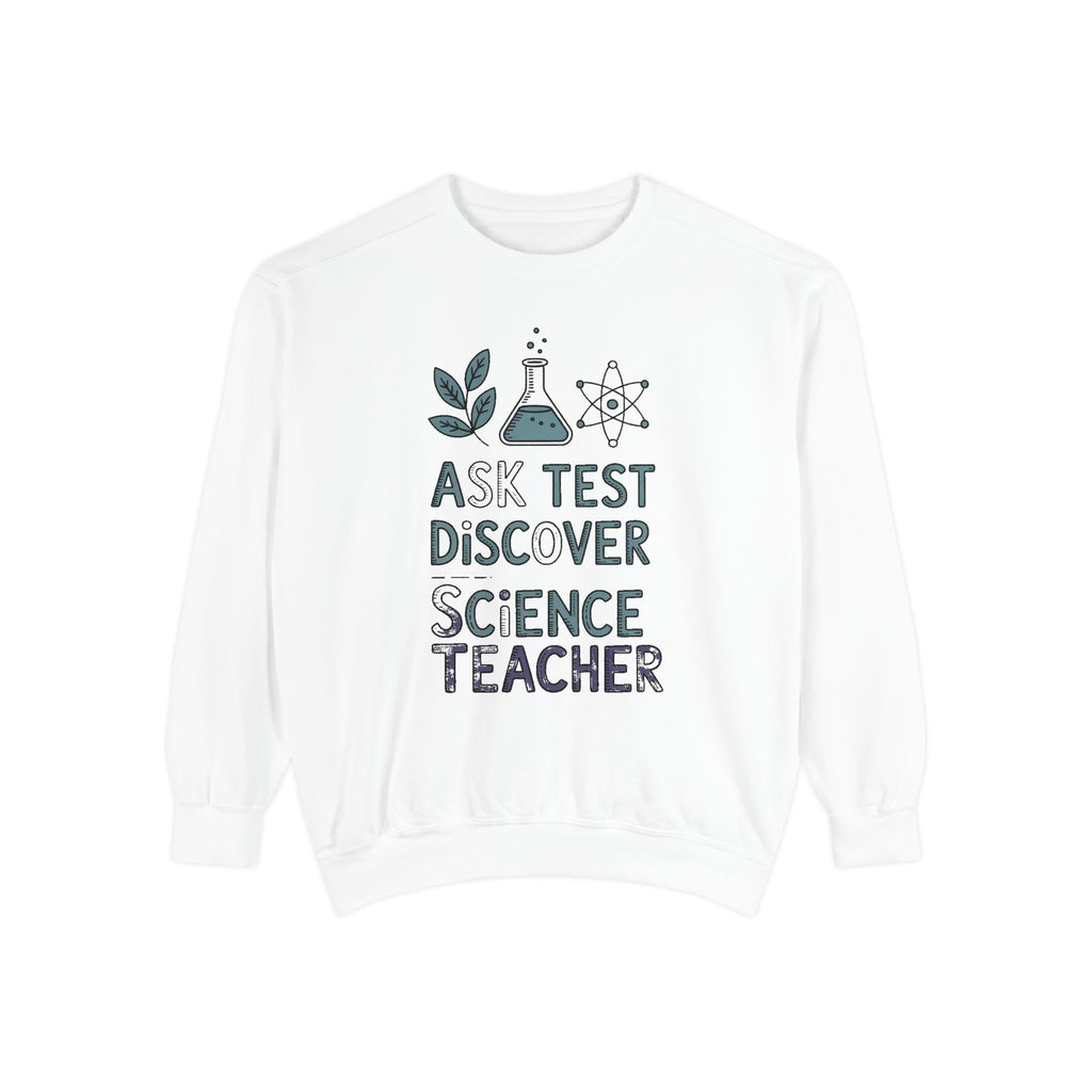 Science Teacher Sweatshirt, Ask Test Discover Crewneck, Science Teacher Retirement Gift, Professions Sweater, Science Teacher Appreciation…