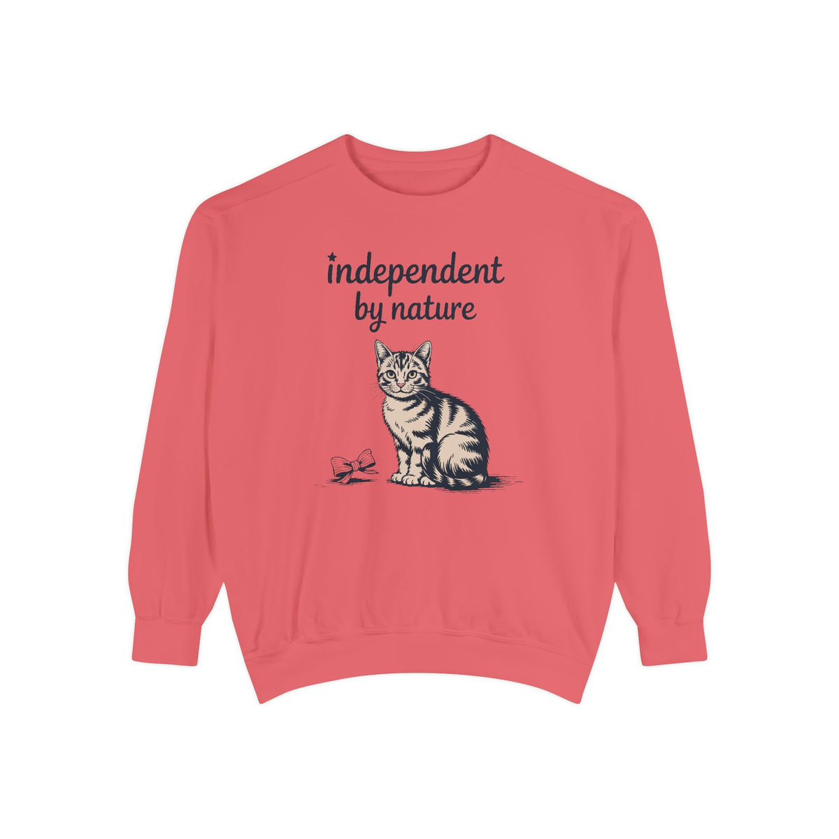 Cat Owner Sweatshirt, Independent By Nature Crewneck, Fourth Of July Cat Lover Gift, Funny Cat Mom Sweatshirt, Patriotic Cat Shirt, 4th Of…