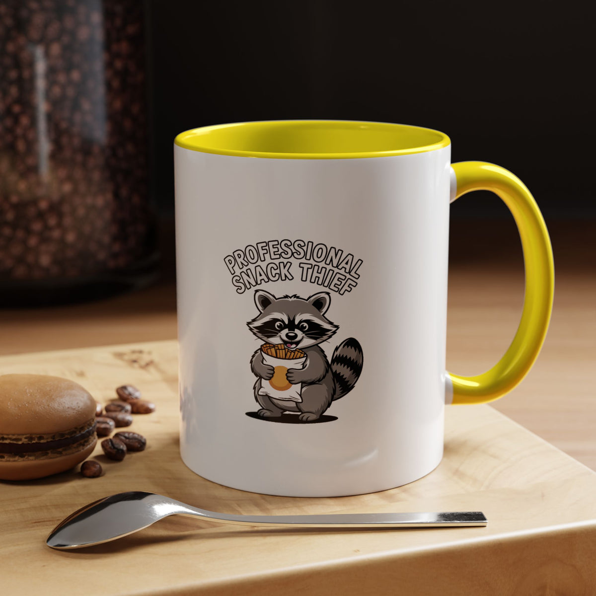 Professional Snack Thief Raccoon Mug, Funny Raccoon Coffee Mug, Cute Chip Thief Ceramic Mug, Snack Lover Gift, Trash Panda Mug