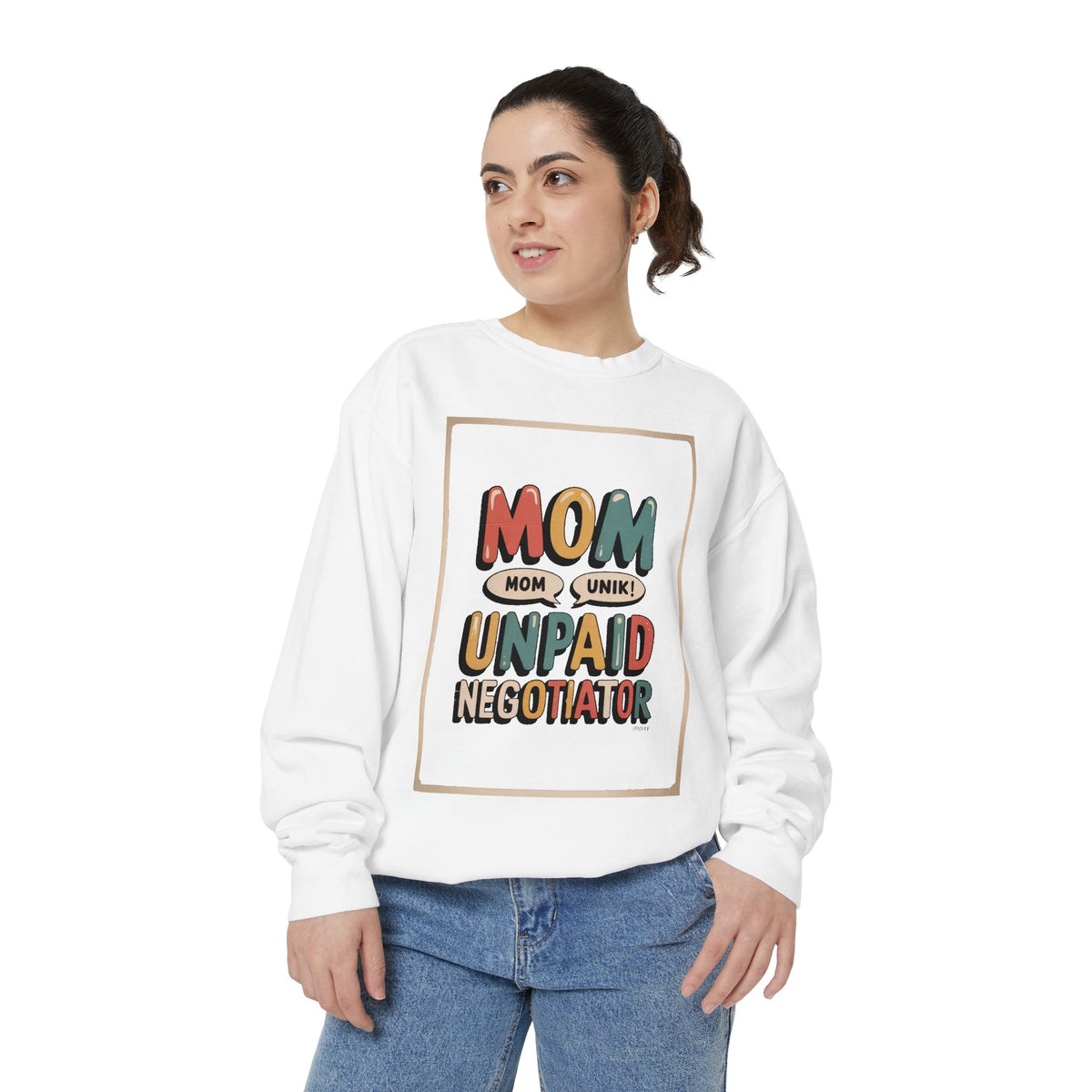 Mom Sweatshirt, Unpaid Negotiator Crewneck, Funny Mom Sarcasm Gift, Retro Mom Life Sweatshirt, Sarcastic Mom Gift, Mother's Day Tee
