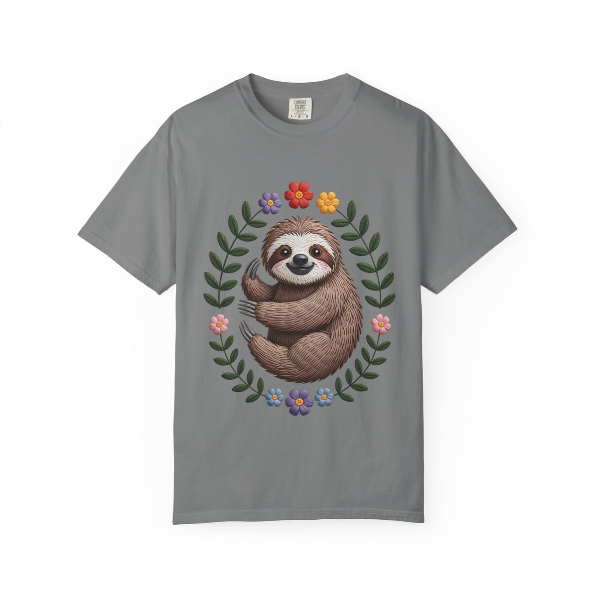Floral Sloth T-Shirt