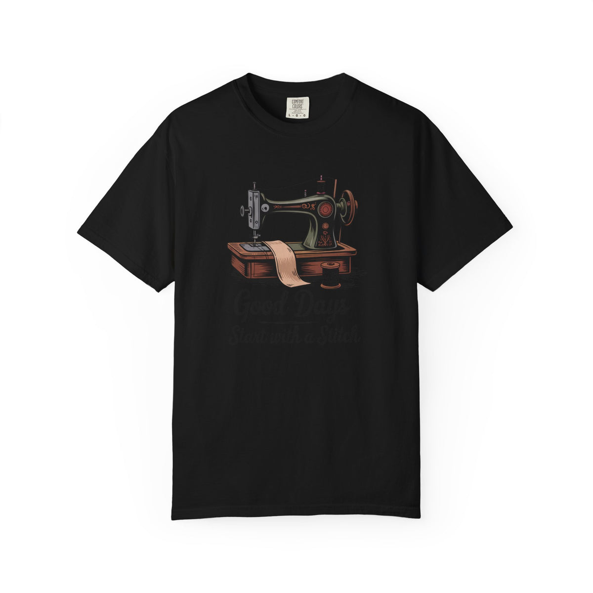 Seamstress Gift Shirt, Good Days Start With A Stitch, Sewing Lover Tee, Gift For Quilter, Sewing Hobby T-Shirt, Vintage Sewing Machine Shirt