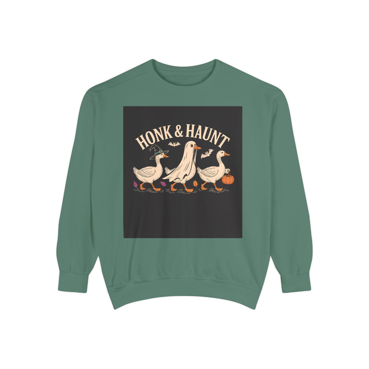 Honk & Haunt Geese Sweatshirt, Funny Halloween Goose Crewneck, Vintage Spooky Season Sweatshirt, Bird Lover Halloween Gift