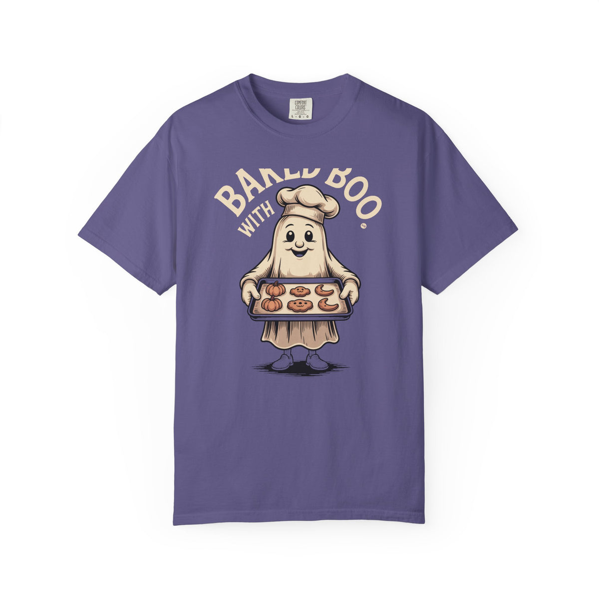 Baked With Boo Ghost Shirt, Funny Halloween Baking T-Shirt, Cute Ghost Cookie Tee, Spooky Season Bakery Gift