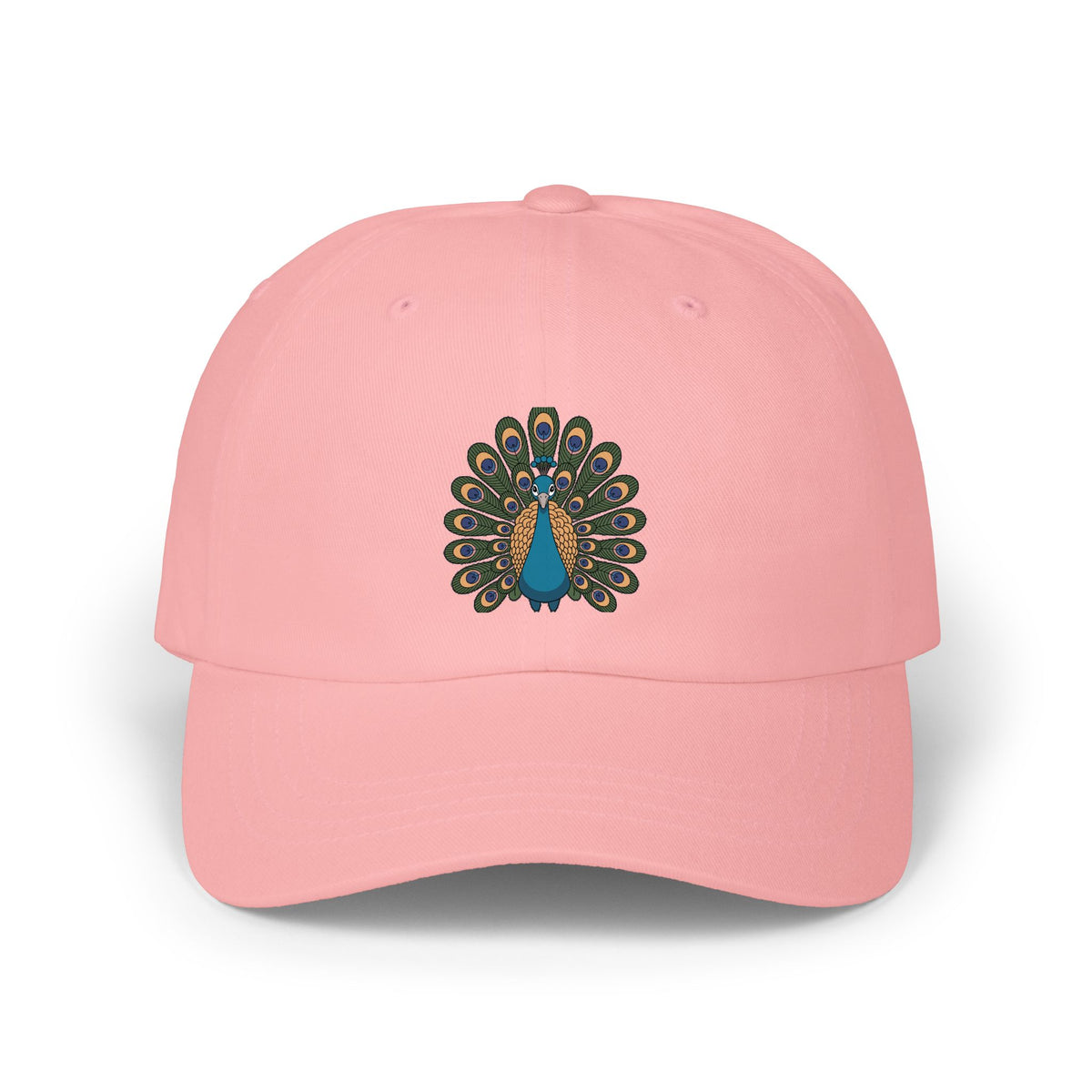 Peacock Dad Hat, Cute Peacock Embroidered Cap, Fanned Feathers Bird Lover Gift, Unstructured 6-Panel Baseball Cap for Women Men