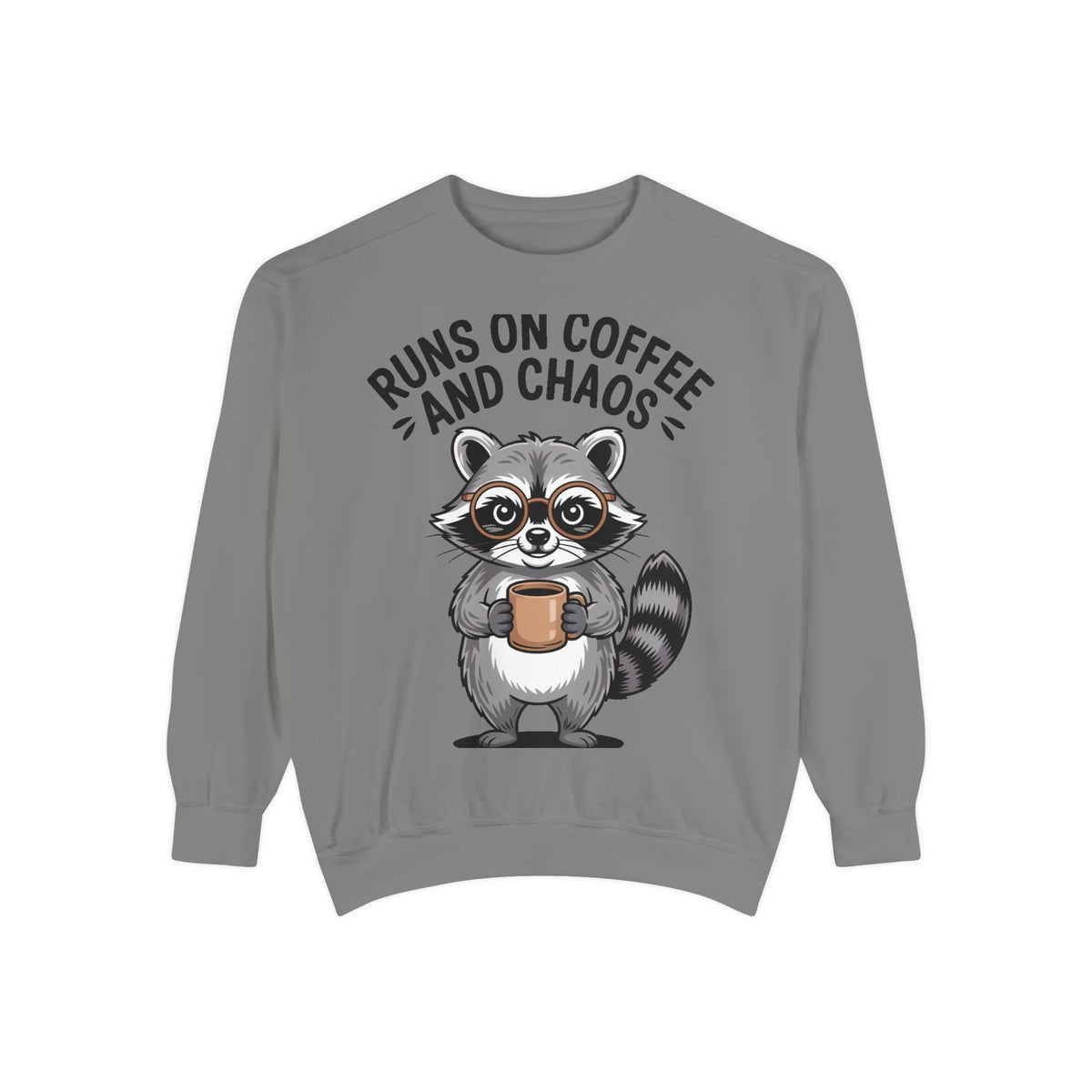 Nurse Raccoon Sweatshirt, Funny 'Runs On Coffee And Chaos' Crewneck, Cute Nurse Gift, Coffee Lover Sweatshirt, Nurse Appreciation Gift