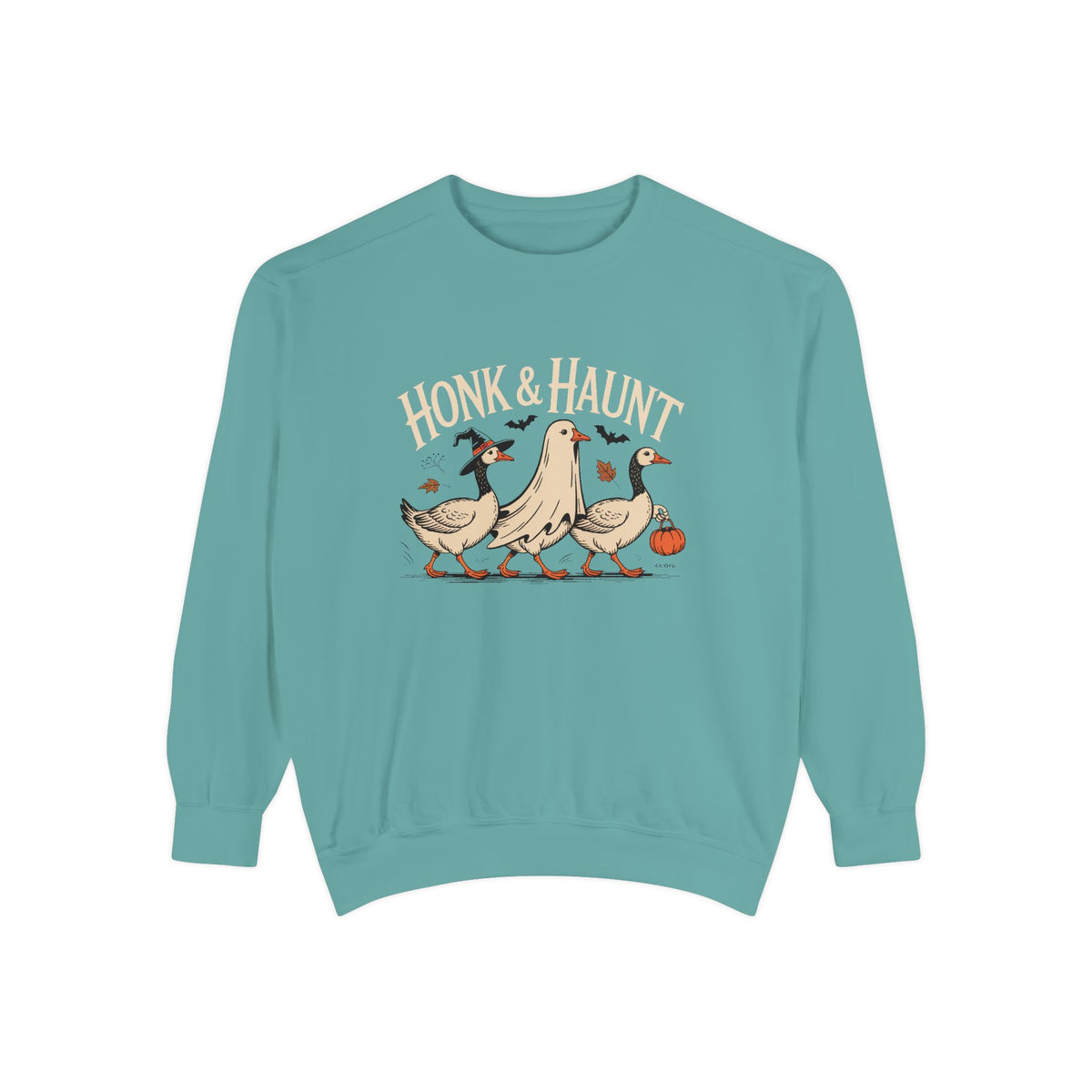 Honk & Haunt Geese Sweatshirt, Funny Halloween Goose Crewneck, Vintage Halloween Bird Sweatshirt, Spooky Season Gift