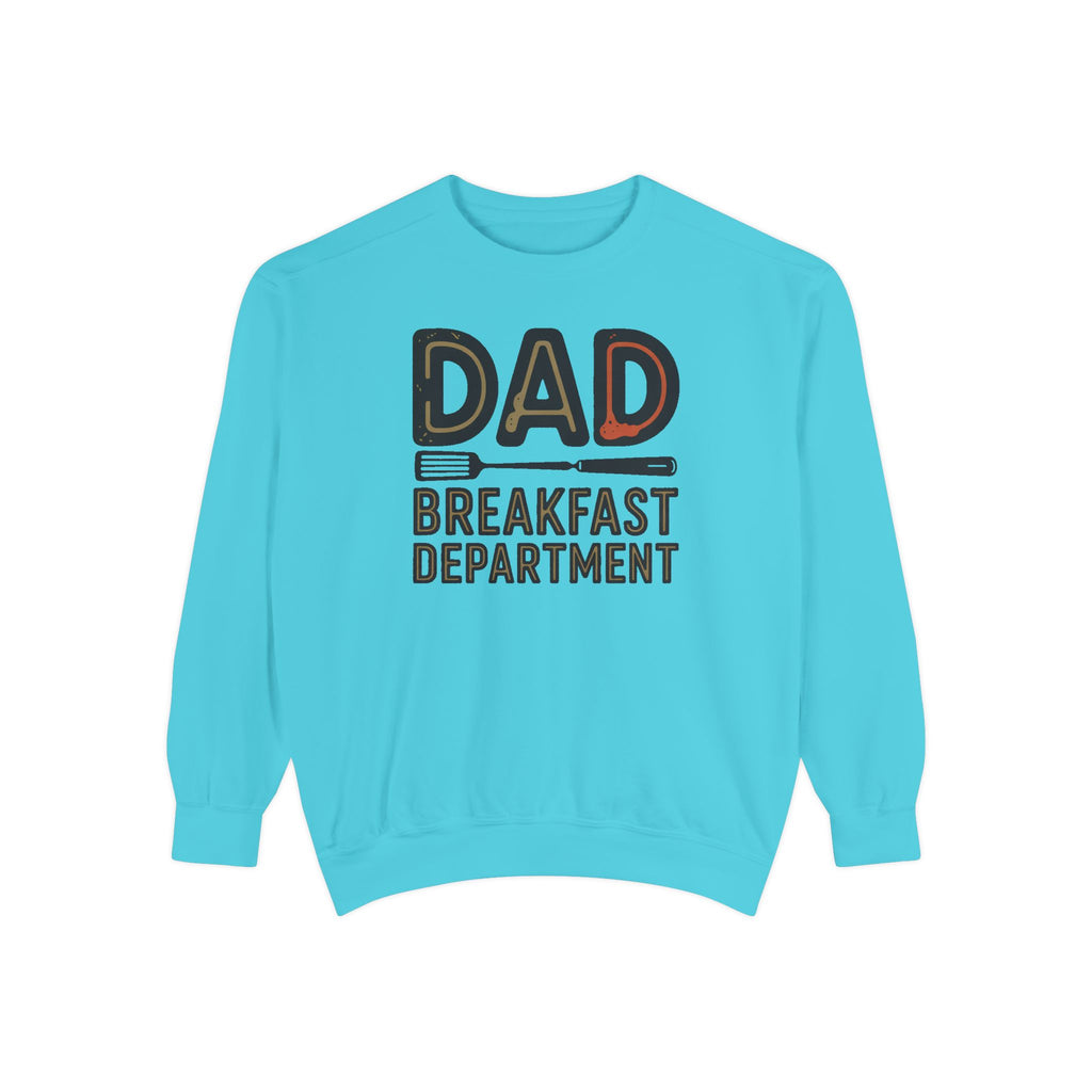 Dad Sweatshirt, Breakfast Department, Father's Day Gift For Dad Who Cooks, Funny Cooking Dad Crewneck, Retro Grilling Dad Gift