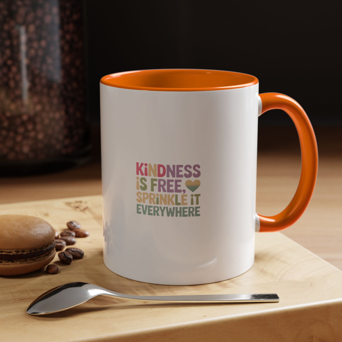 Kindness Is Free Sprinkle It Everywhere Mug, Pastel Gradient Typography Coffee Mug, Positive Quote Mug, Kindness Gift for Friend Teacher