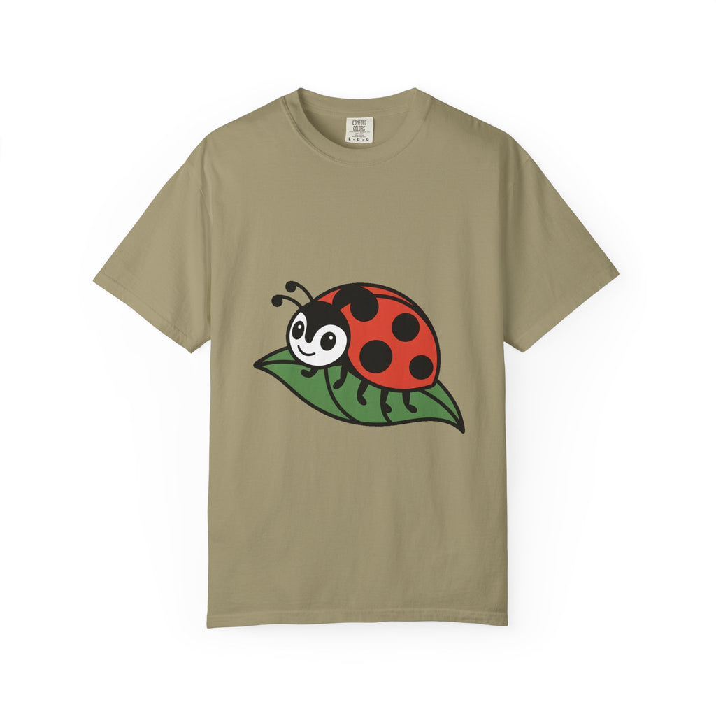Cute Ladybug T-Shirt, Ladybug On A Leaf Shirt, Garden Bug Lover Gift, Nature Insect Graphic Tee, Kids Ladybug Shirt
