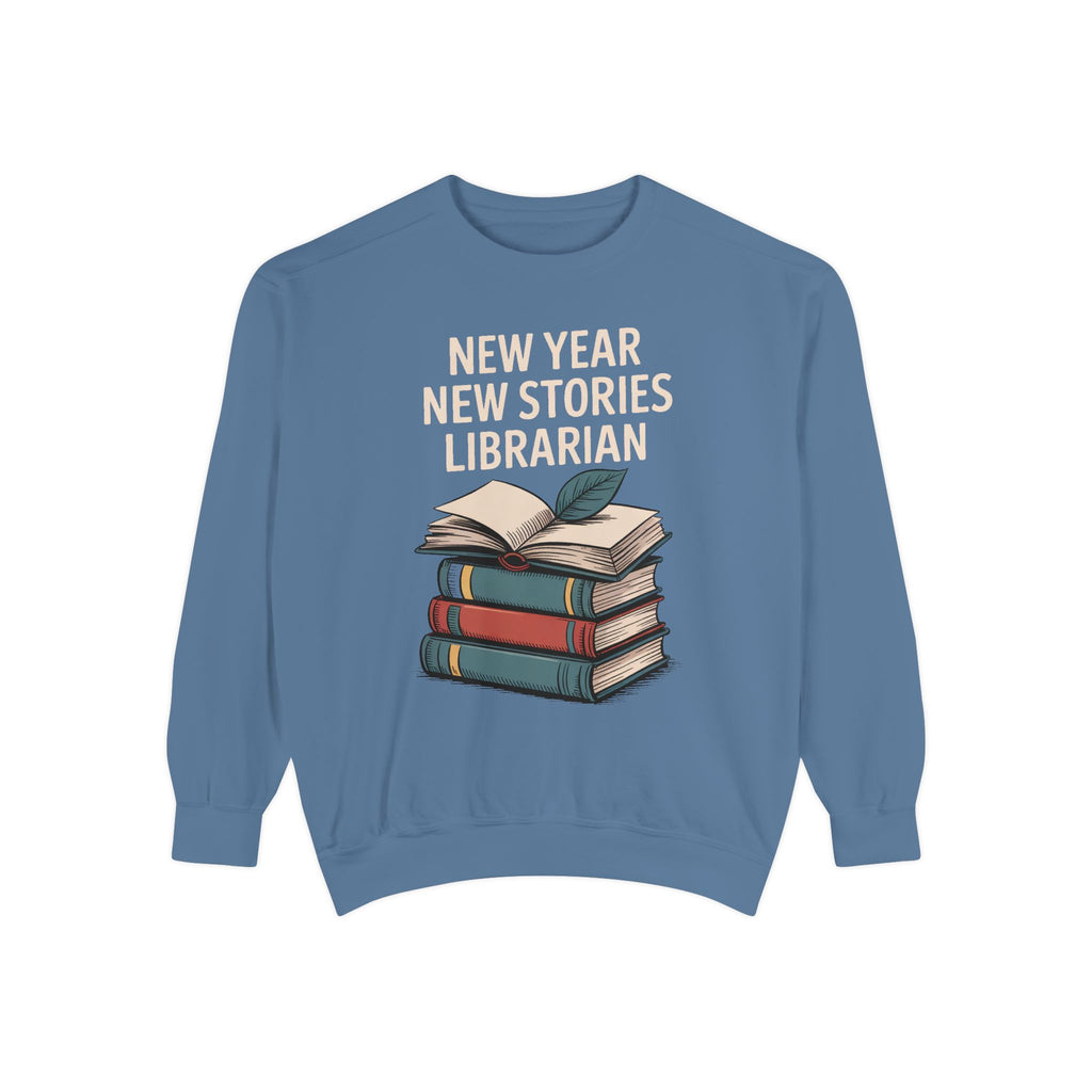 Librarian Sweatshirt, Back to School Gift For Librarian, New Year New Stories Tee, Library Lover Crewneck, Librarian Appreciation Gift