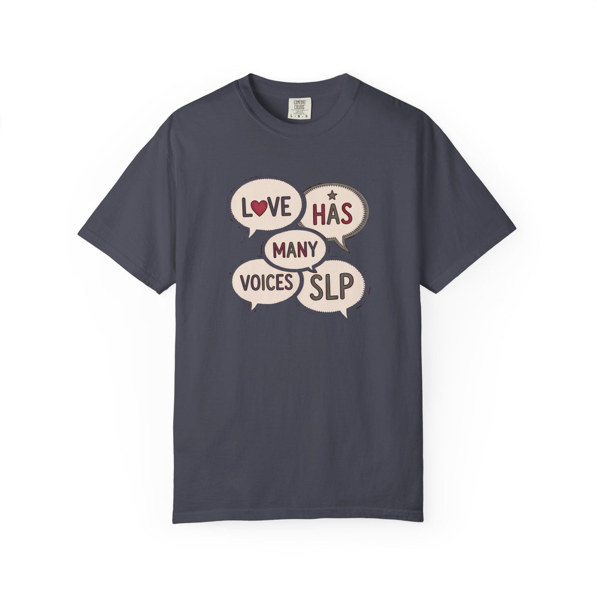 SLP Shirt, Speech Language Pathologist Valentine's Day Gift, Love Has Many Voices Tee, SLP Valentine Shirt, Speech Therapist Gift