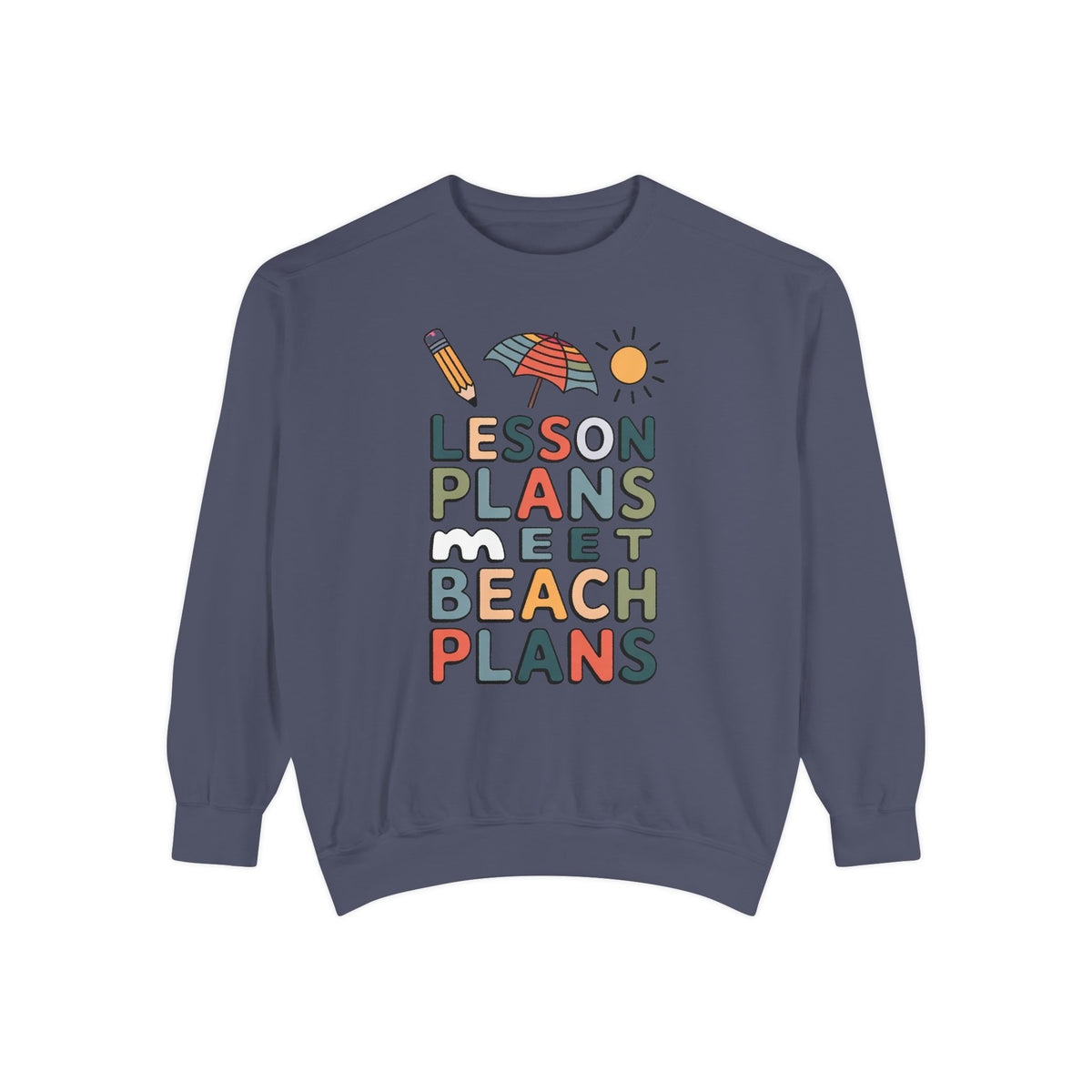 Teacher Sweatshirt, Lesson Plans Meet Beach Plans, End of School Year Gift For Teacher, Summer Break Crewneck, Last Day of School Gift, Tea…