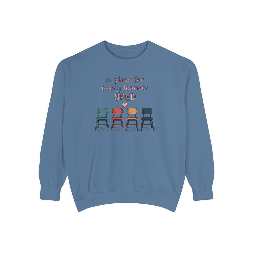 SPED Teacher Sweatshirt, A Place For Every Learner, Back To School Gift For Special Education Teacher, Inclusion Classroom Tee
