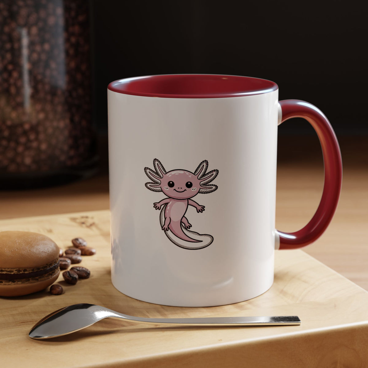 Cute Axolotl Mug, Smiling Axolotl Coffee Cup, Kawaii Axolotl Gift, Cute Animal Lover Mug, Aquatic Pet Mug for Her