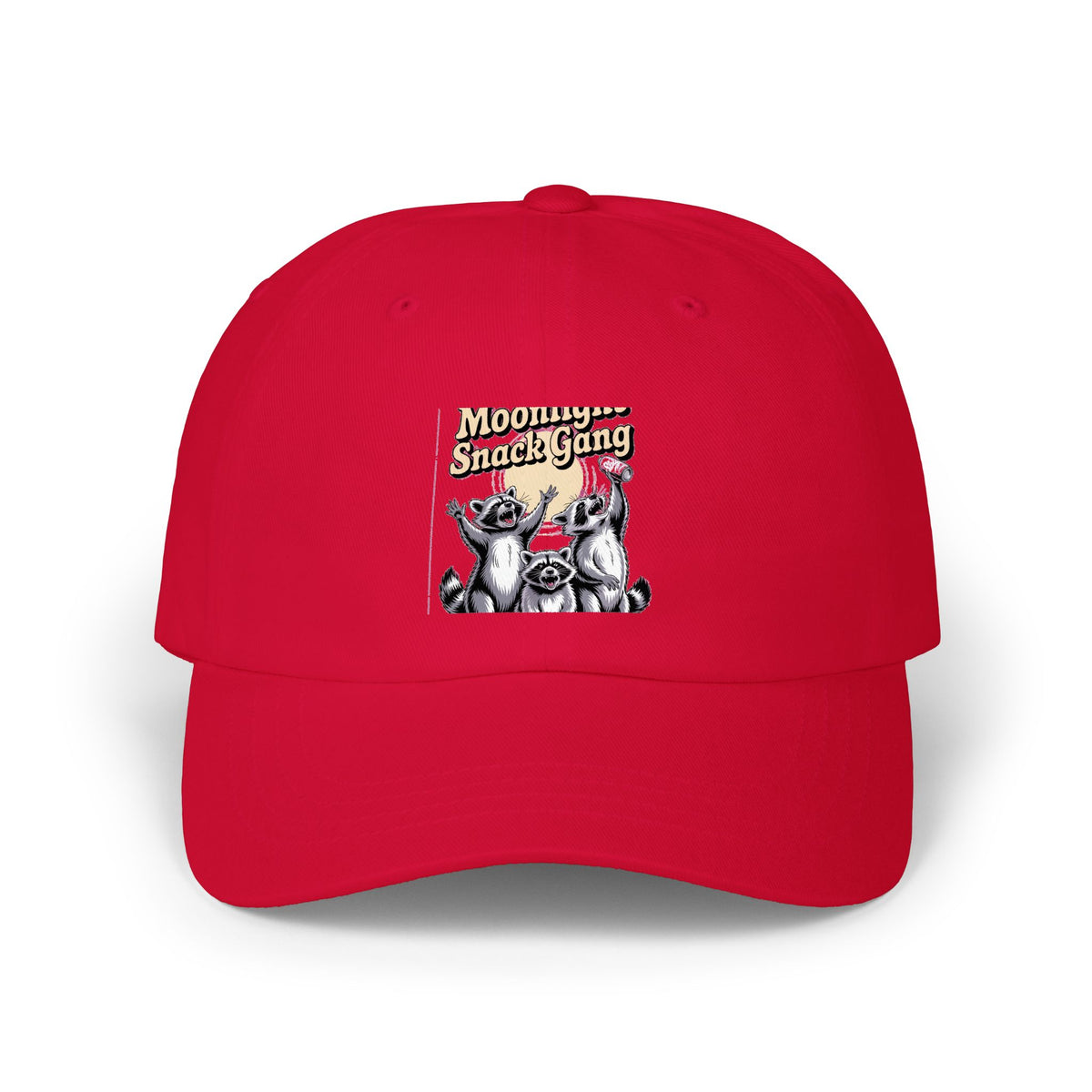 Retro Raccoon Dad Cap, Moonlight Snack Gang Embroidered Hat, Funny Vintage 90s Raccoon Trucker Cap, Unisex Animal Lover Gift