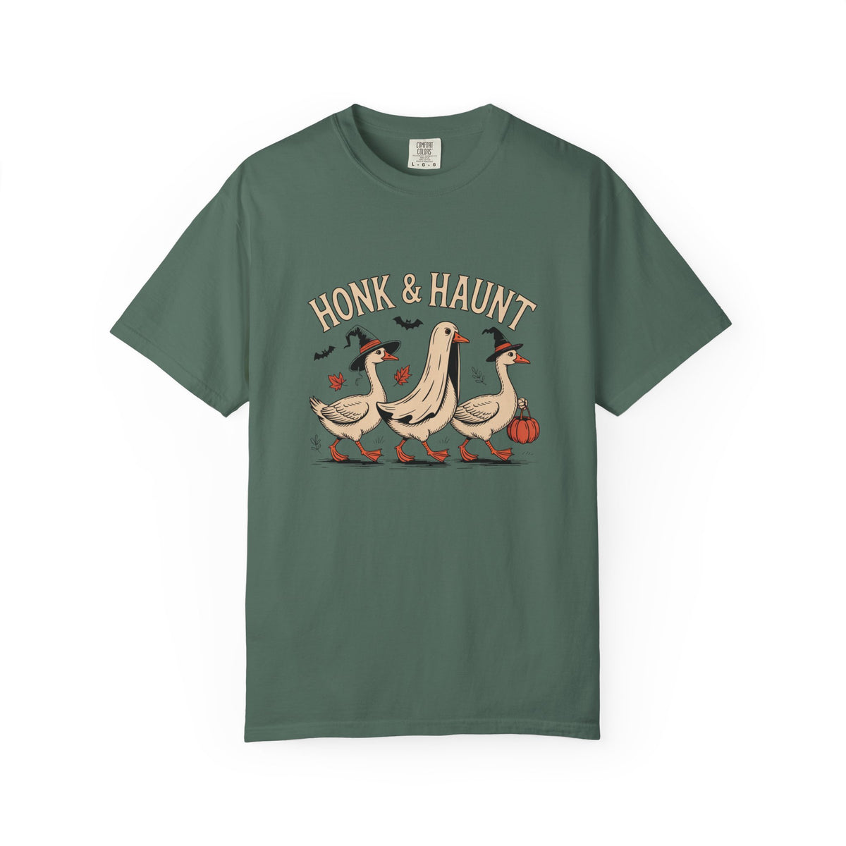 Honk & Haunt Geese Shirt, Funny Halloween Goose T-Shirt, Vintage Spooky Season Tee, Bird Lover Halloween Gift