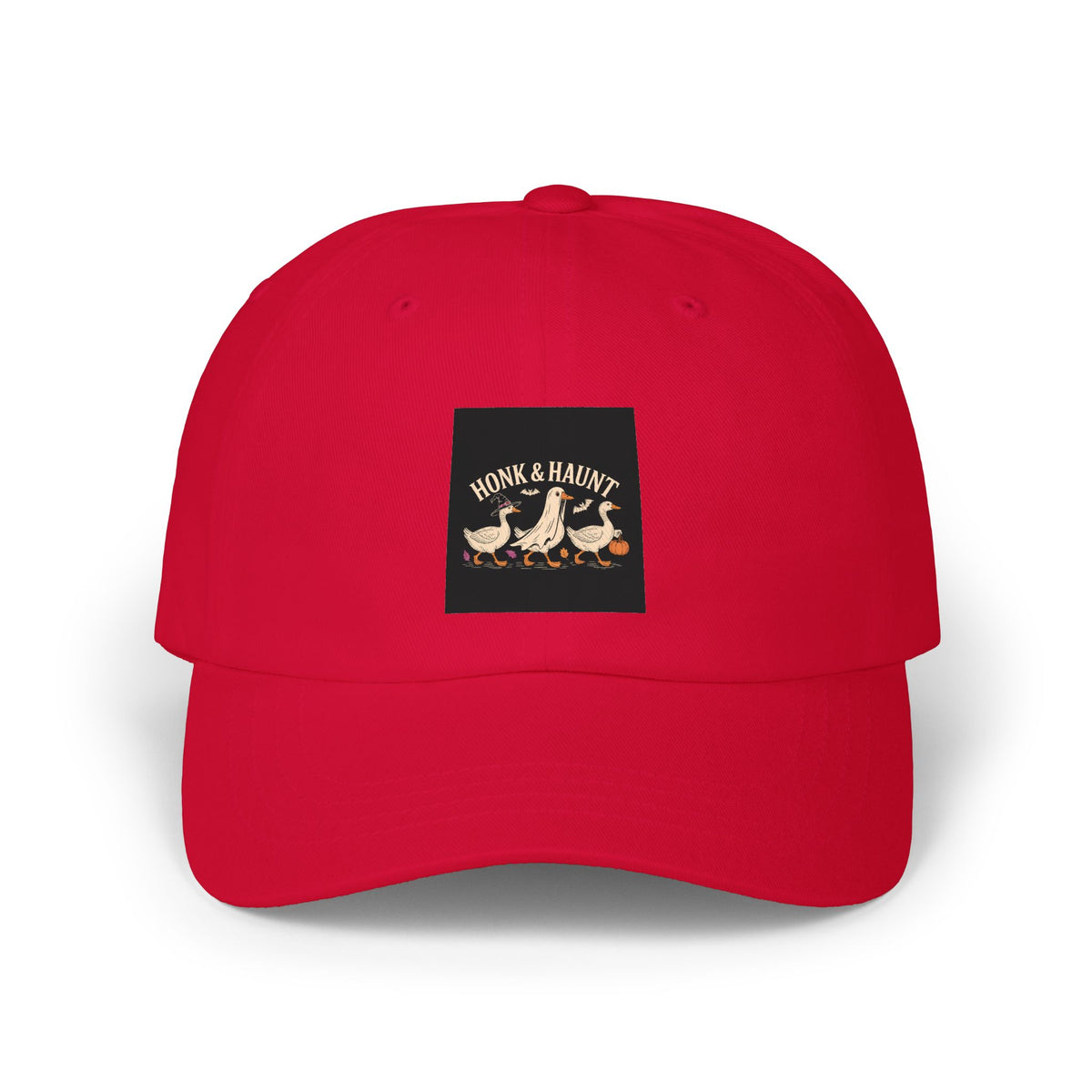 Honk & Haunt Geese Dad Cap, Funny Halloween Goose Hat, Vintage Spooky Season Embroidered Cap, Bird Lover Halloween Gift