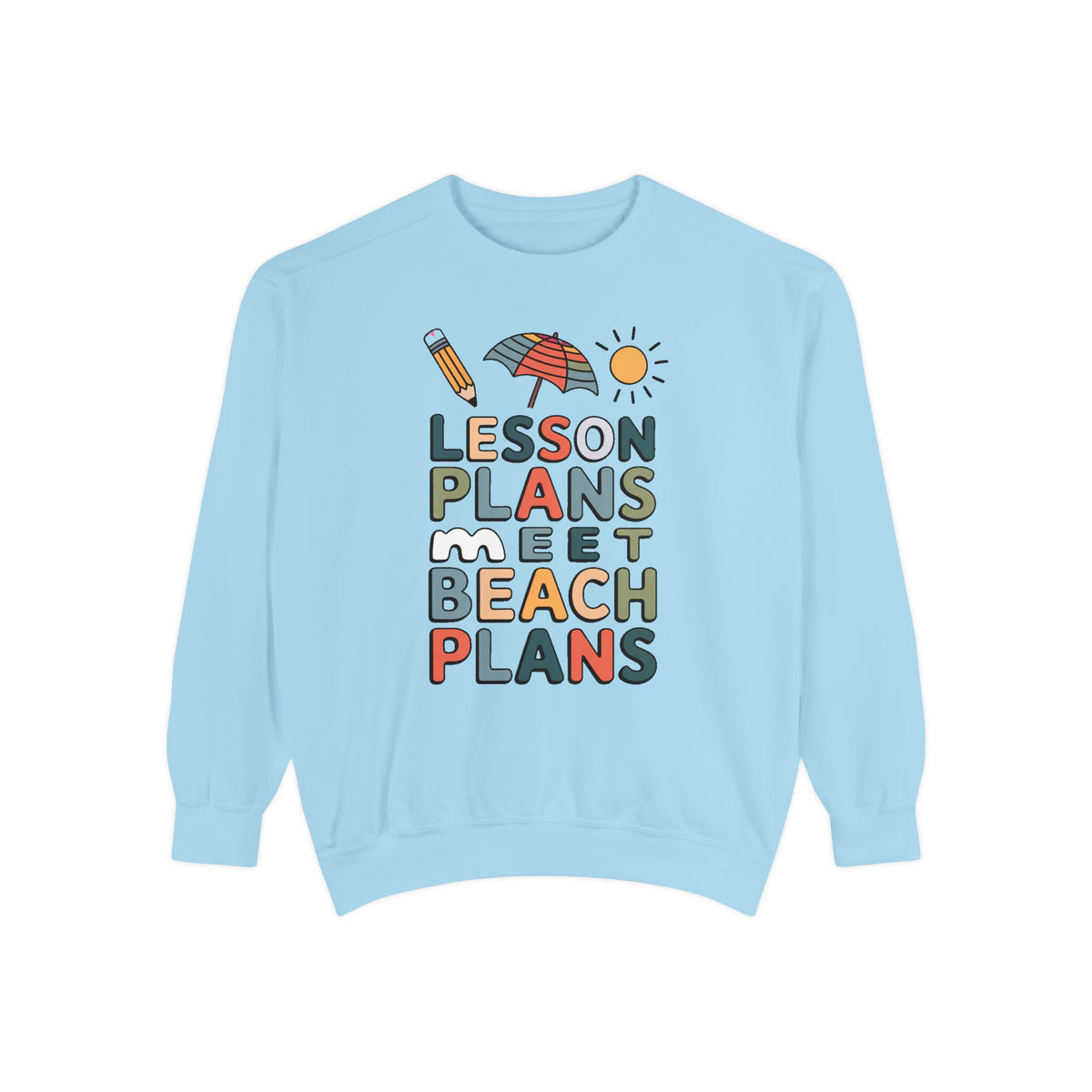 Teacher Sweatshirt, Lesson Plans Meet Beach Plans, End of School Year Gift For Teacher, Summer Break Crewneck, Last Day of School Gift, Tea…